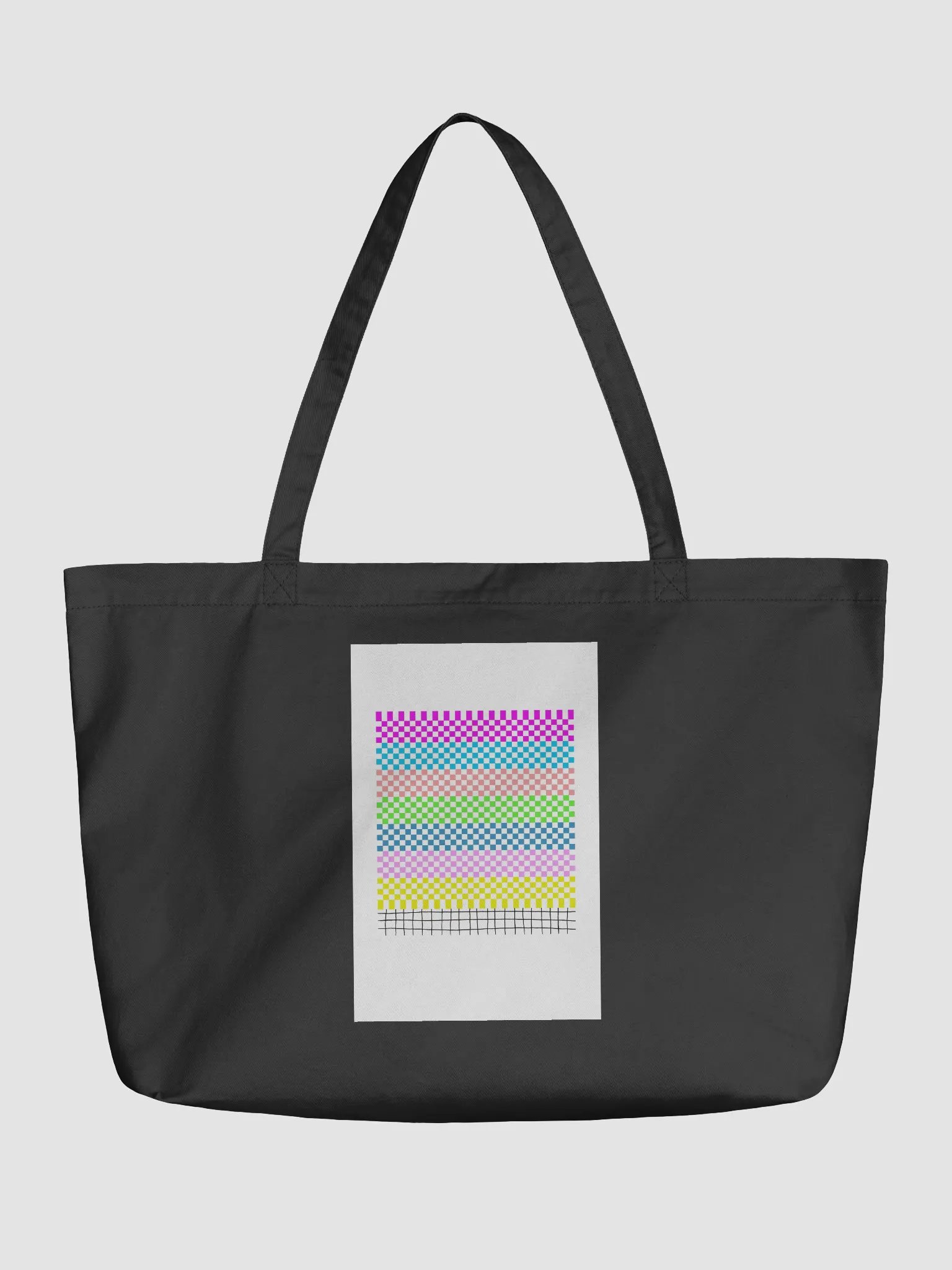 Colorful Checkered Organic Tote product image (2)