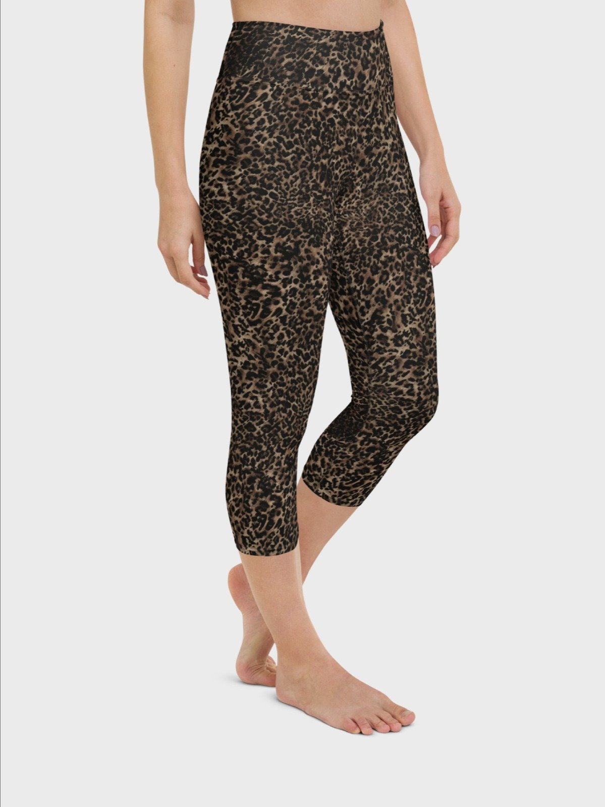 Capri Leggings "Chic Dark Brown Leopard" Printed product image (7)