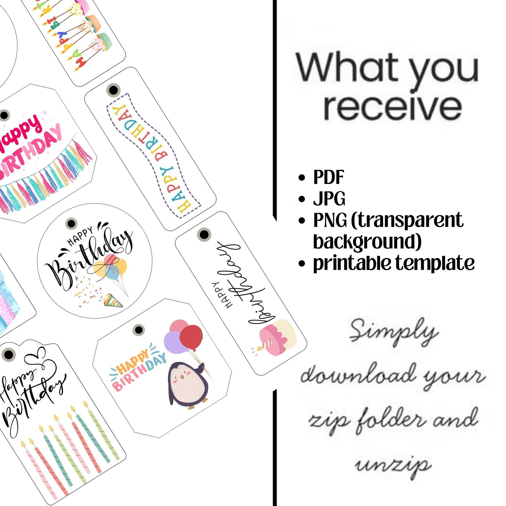 Student Birthday Gift Tag Printable PDF JPG Ready Made Resource Timesaver Gift product image (3)