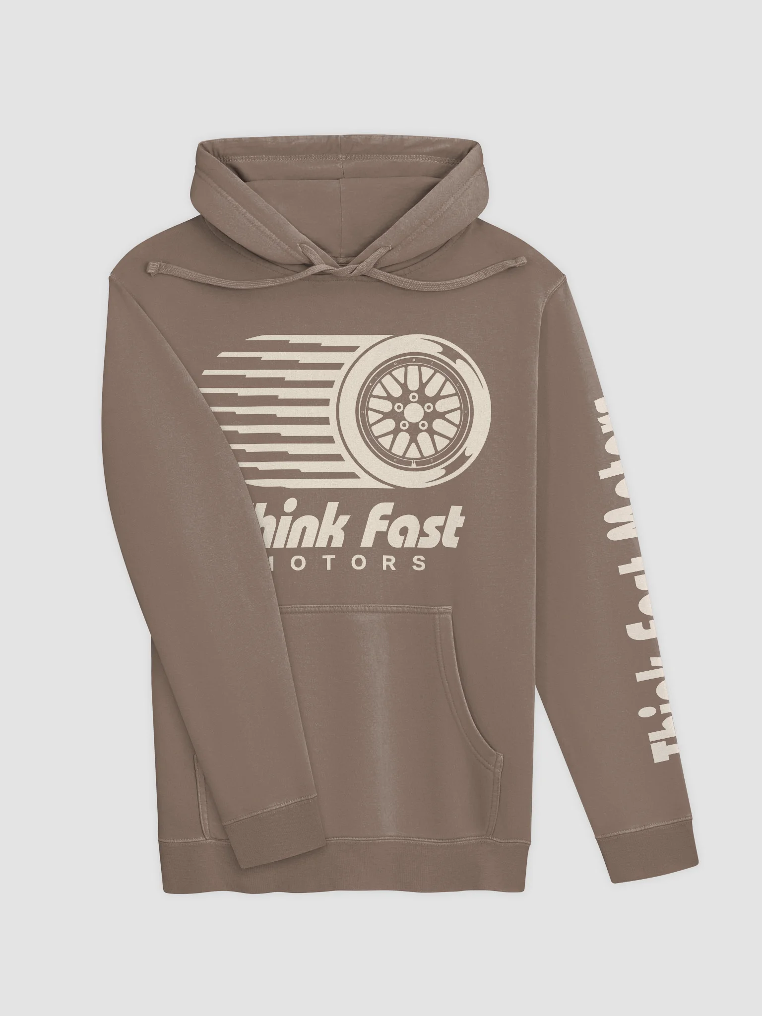 Think Fast Motors Speed Wheel Hoodie - Clay product image (3)