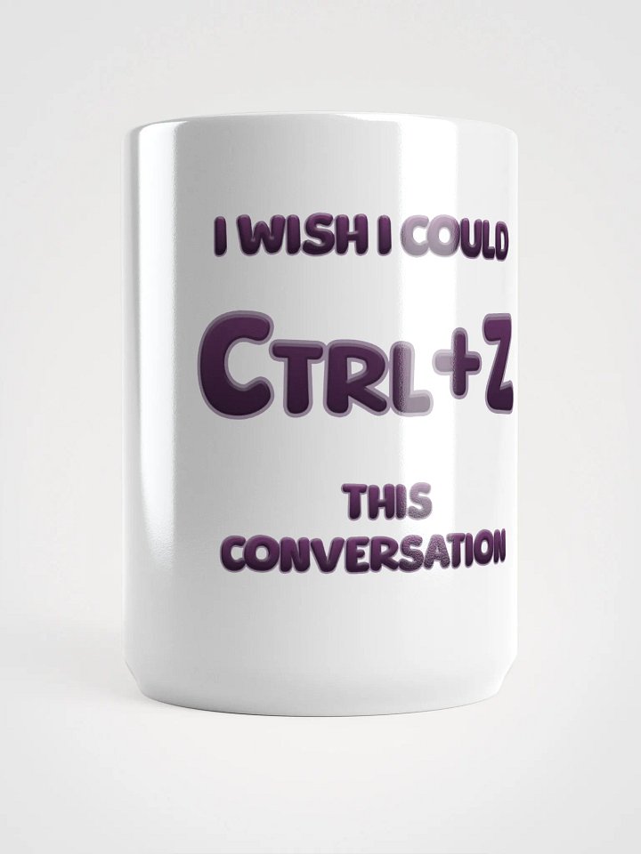 【Ctrl+Z】Purple Text White Glossy Mug product image (1)