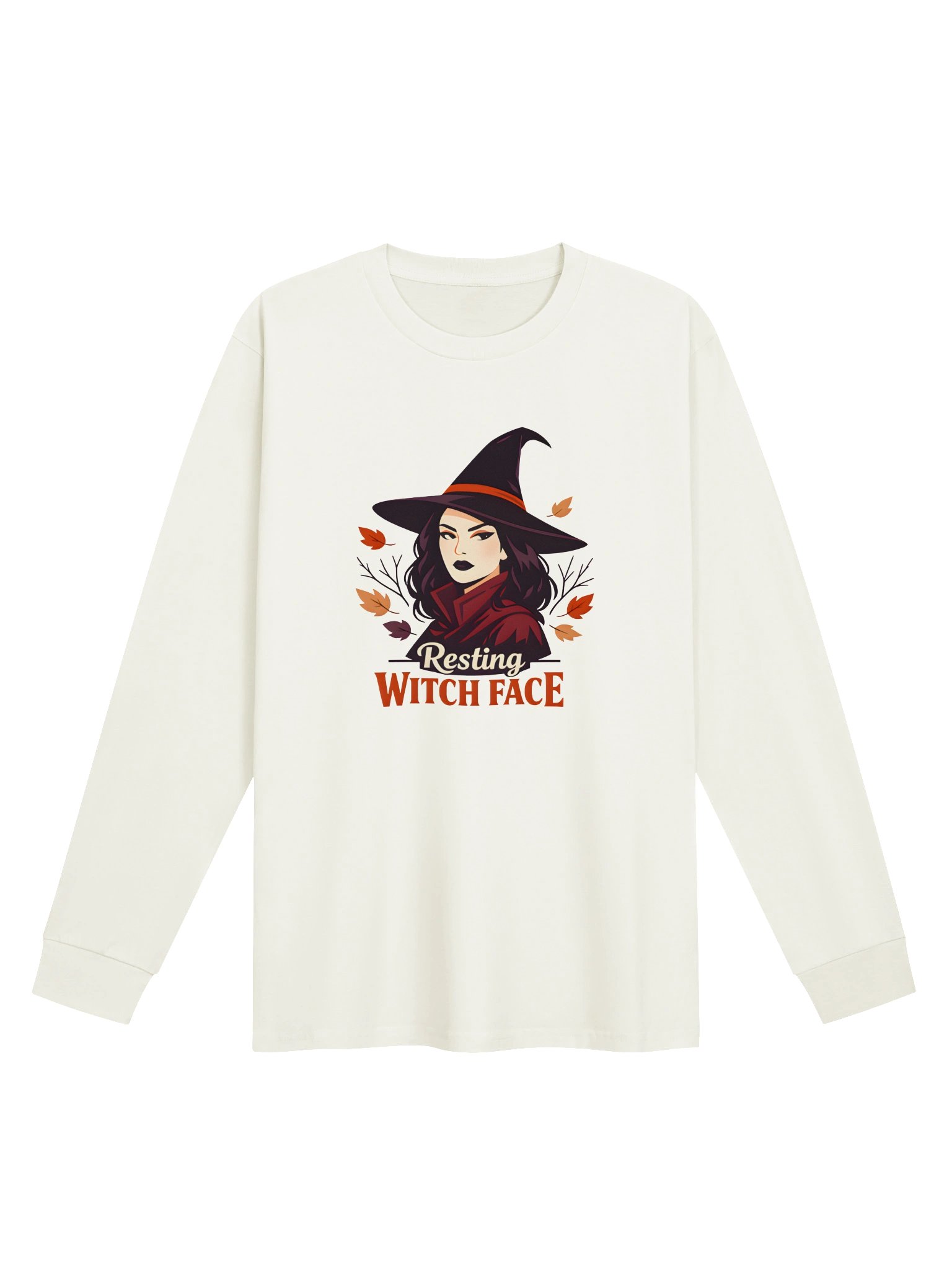 Resting Witch Face Halloween Long Sleeve Tee product image (2)
