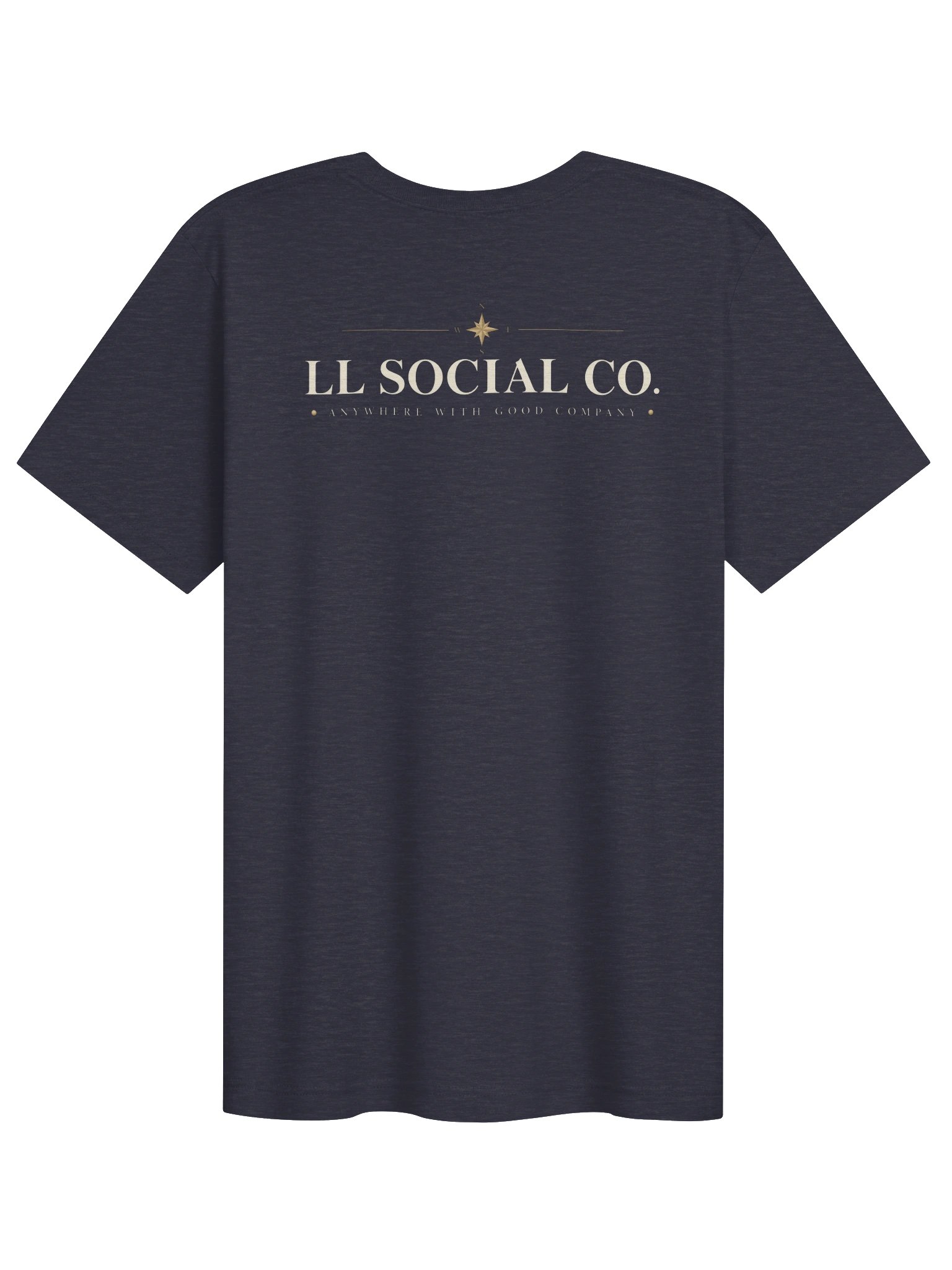 LL Social Co. Compass Essential Tee — Anywhere With Good Company | Ivory product image (14)