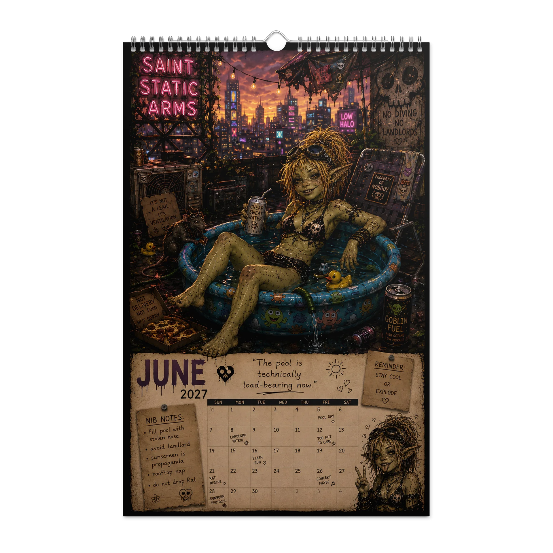 Nib 2027 Funny Hot Goblin Calendar product image (8)