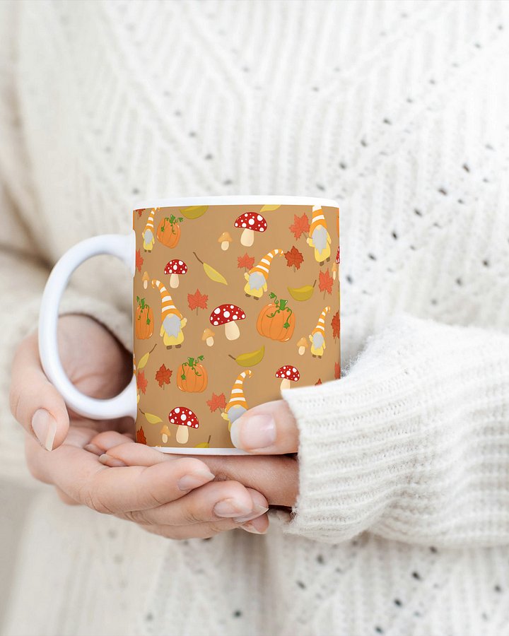 Fall with my Gnomies in Brown Pattern Mug product image (1)