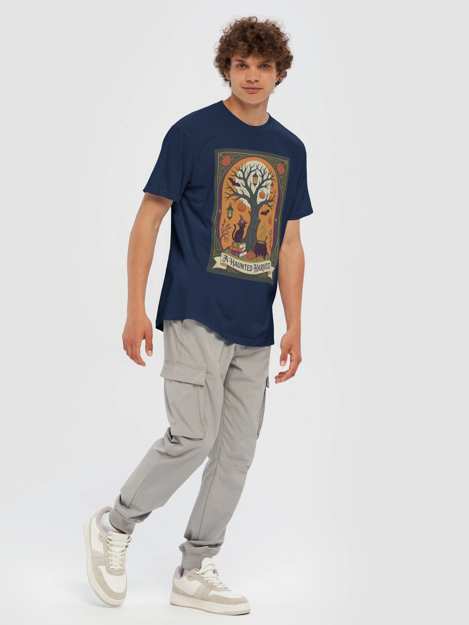 Haunted Harvest Vintage Halloween Tee product image (7)