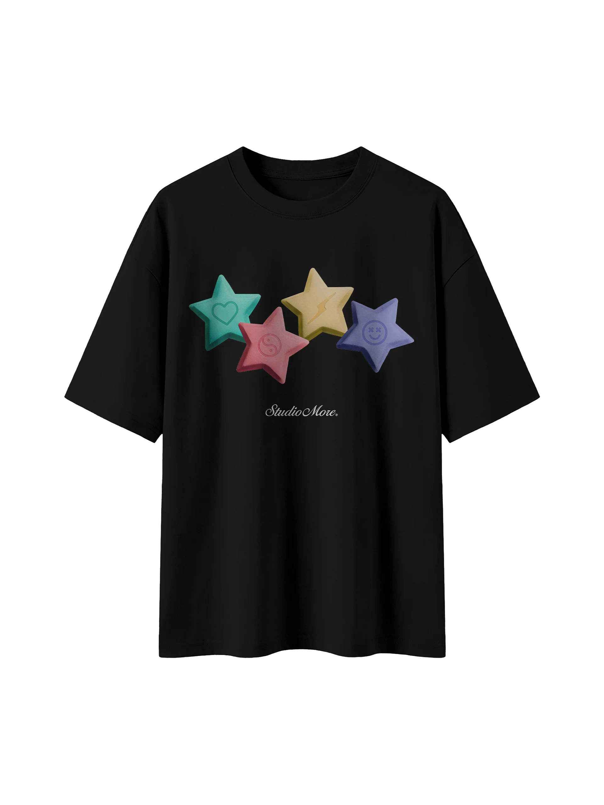 Candy Stars Boxy Oversized T-Shirt product image (1)