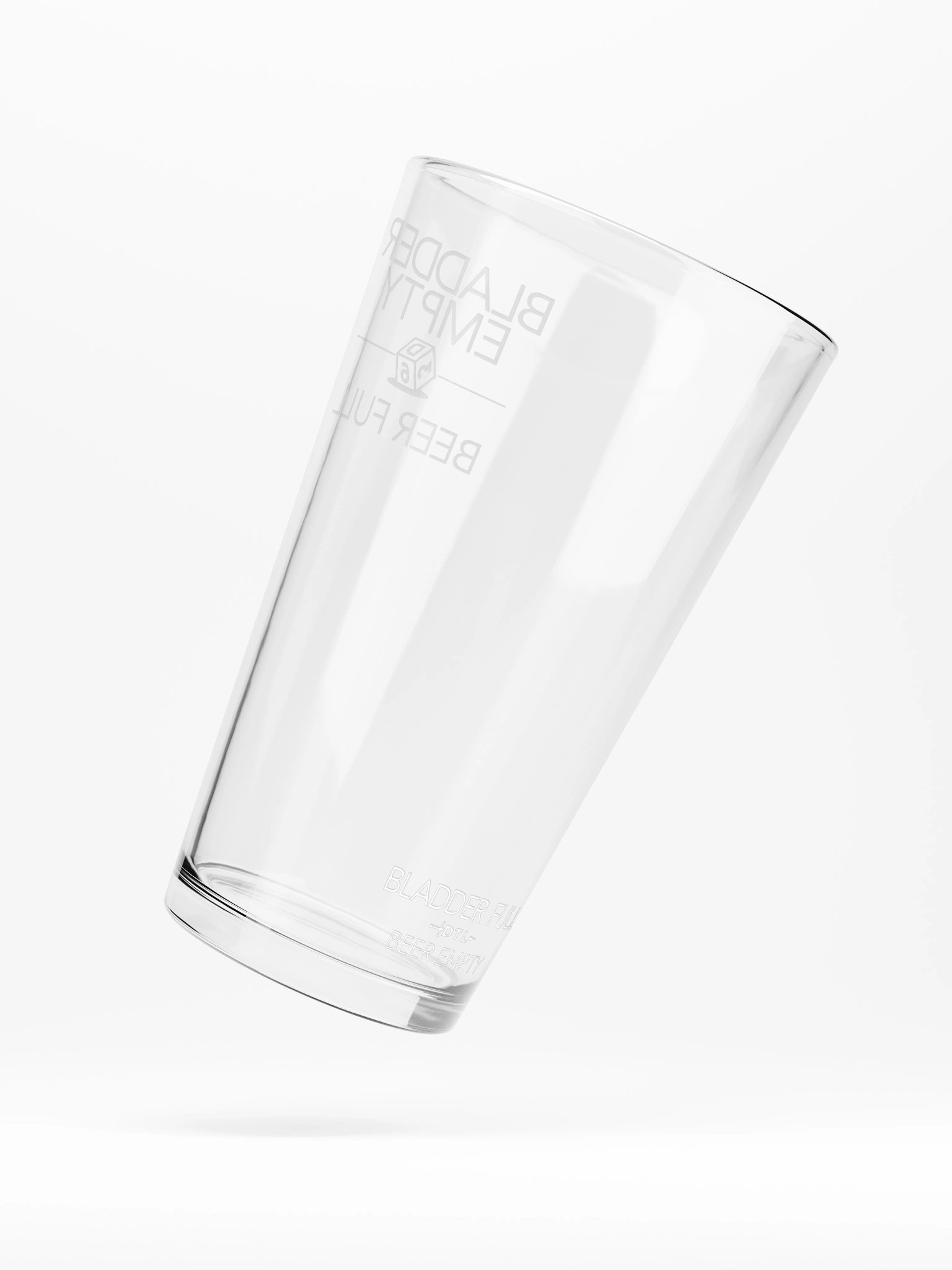 Bladder Empty, Beer Full Pint Glass product image (5)