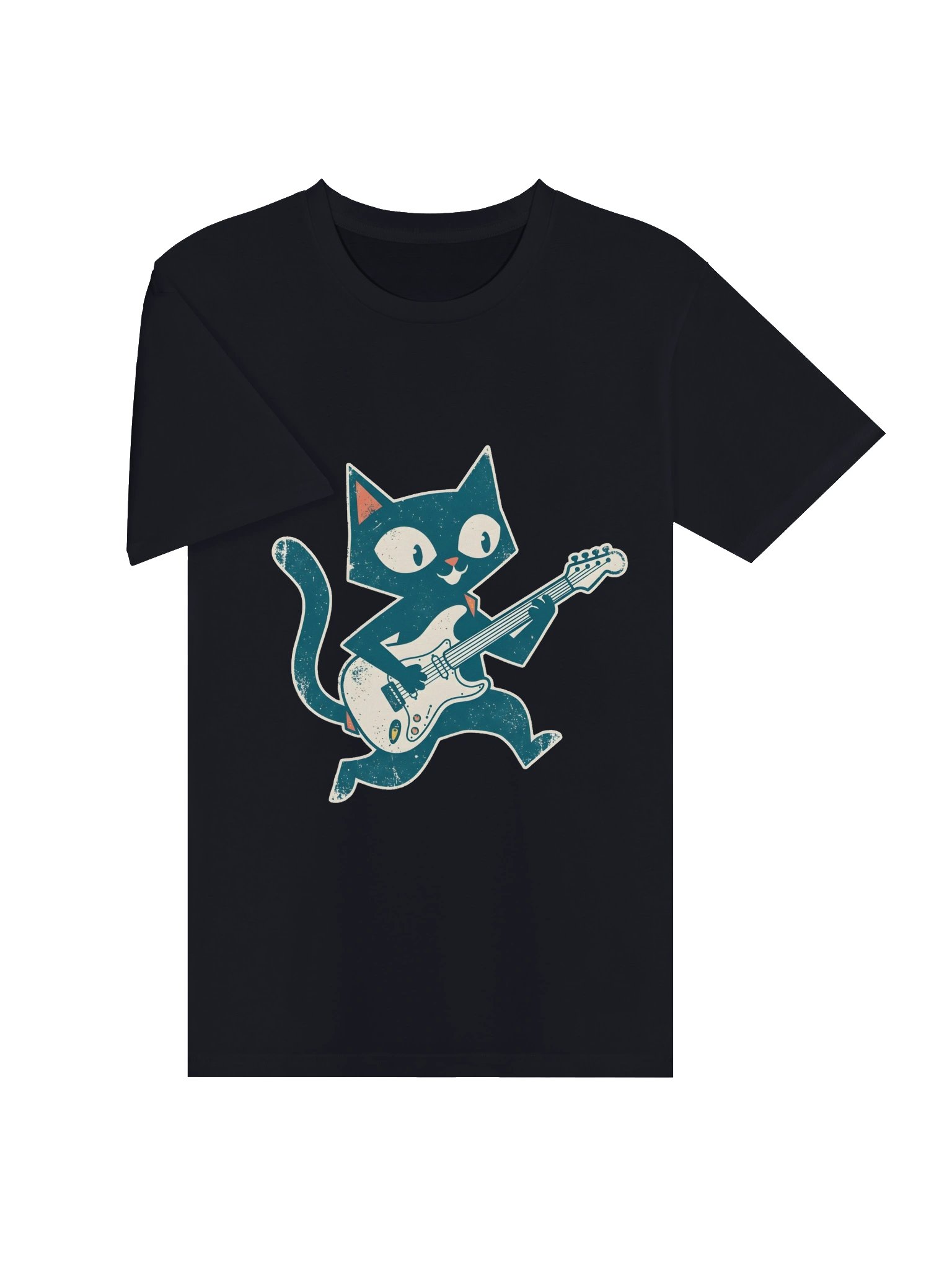 Retro Cat Playing Electric Guitar Shirt – Vintage Mid Century Rock Cat Tee, Funny Guitarist Gift for Cat Lovers product image (19)