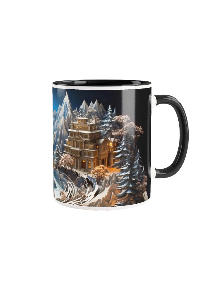 Christmas Moonlit Mountain Storybook Pagoda Mug – Cozy Gift for Book Lovers product image (1)