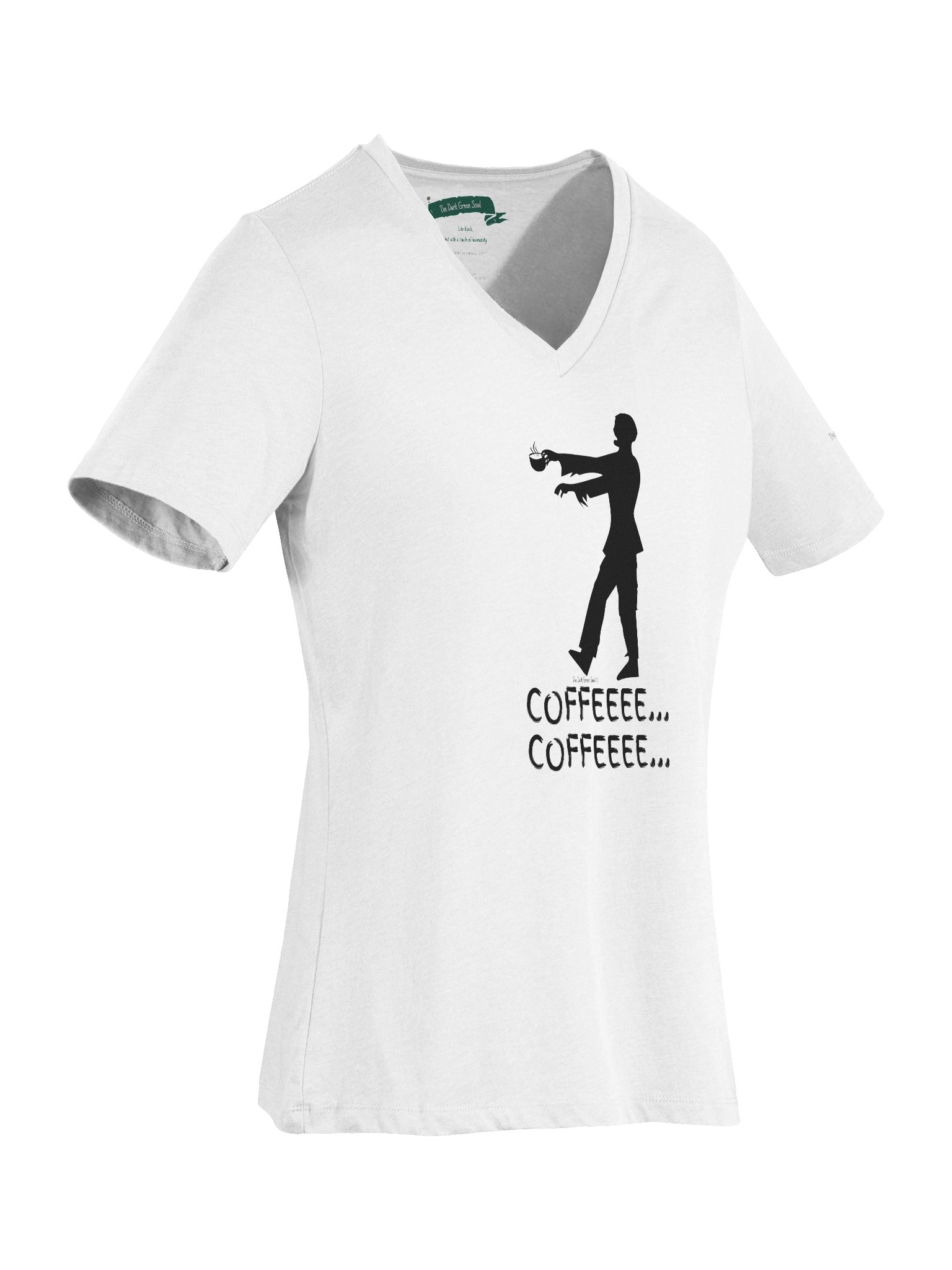 Coffee Zombie Black - Women's V-Neck Tee product image (3)