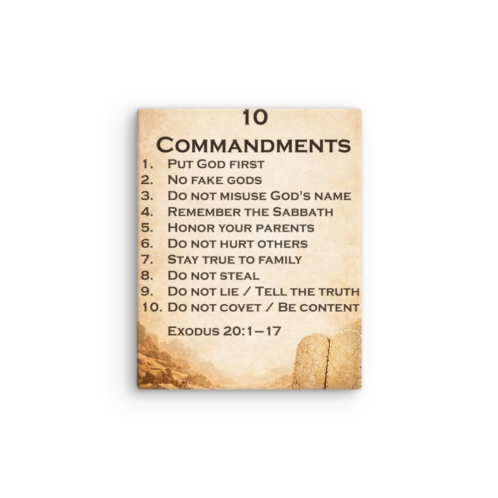 10 Commandments Parchment Wall Art product image (3)