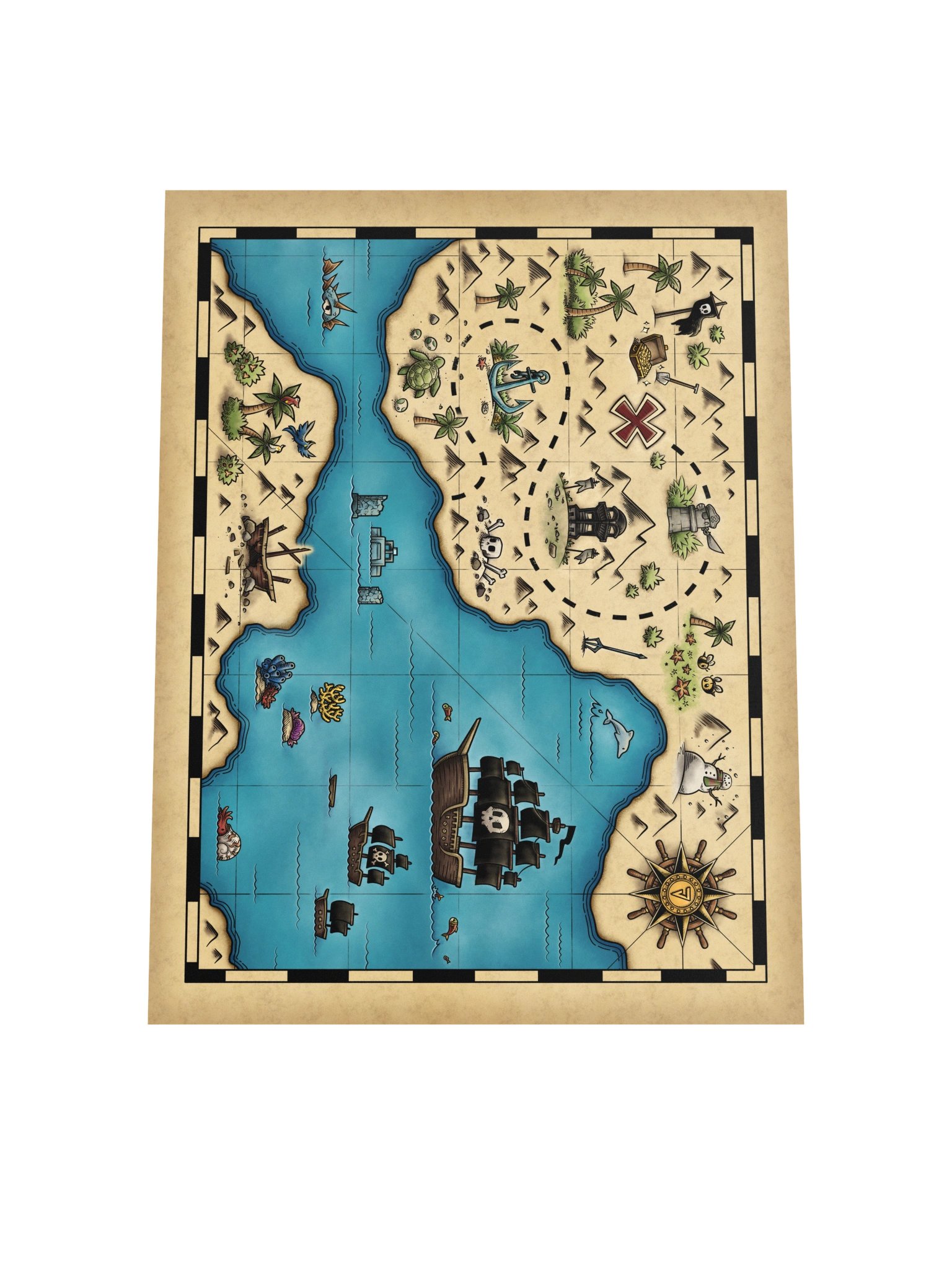 Capt. Sal's Lost Treasure Map Poster! (Large Size) product image (4)