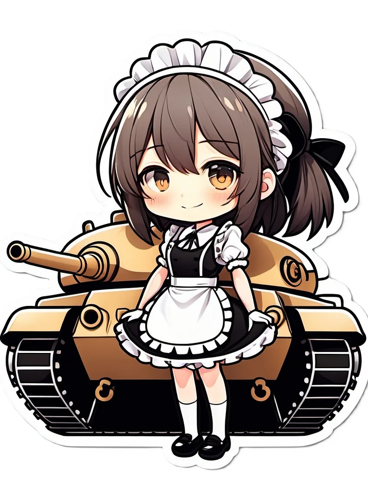 Chibi Maid Tank Set A - Pin Button Collection product image (1)