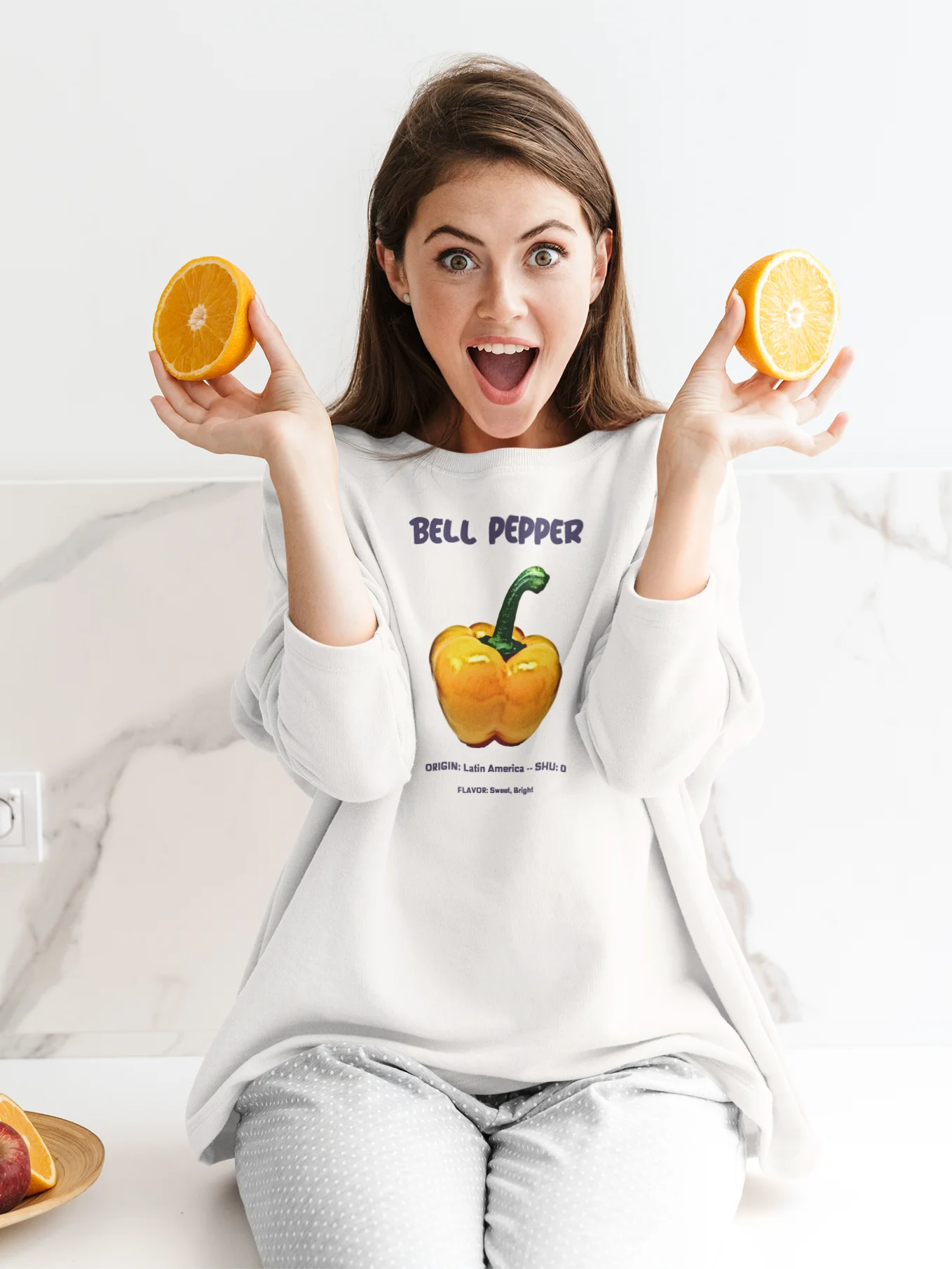 Vibrant Bell Pepper Crewneck Sweatshirt product image (45)