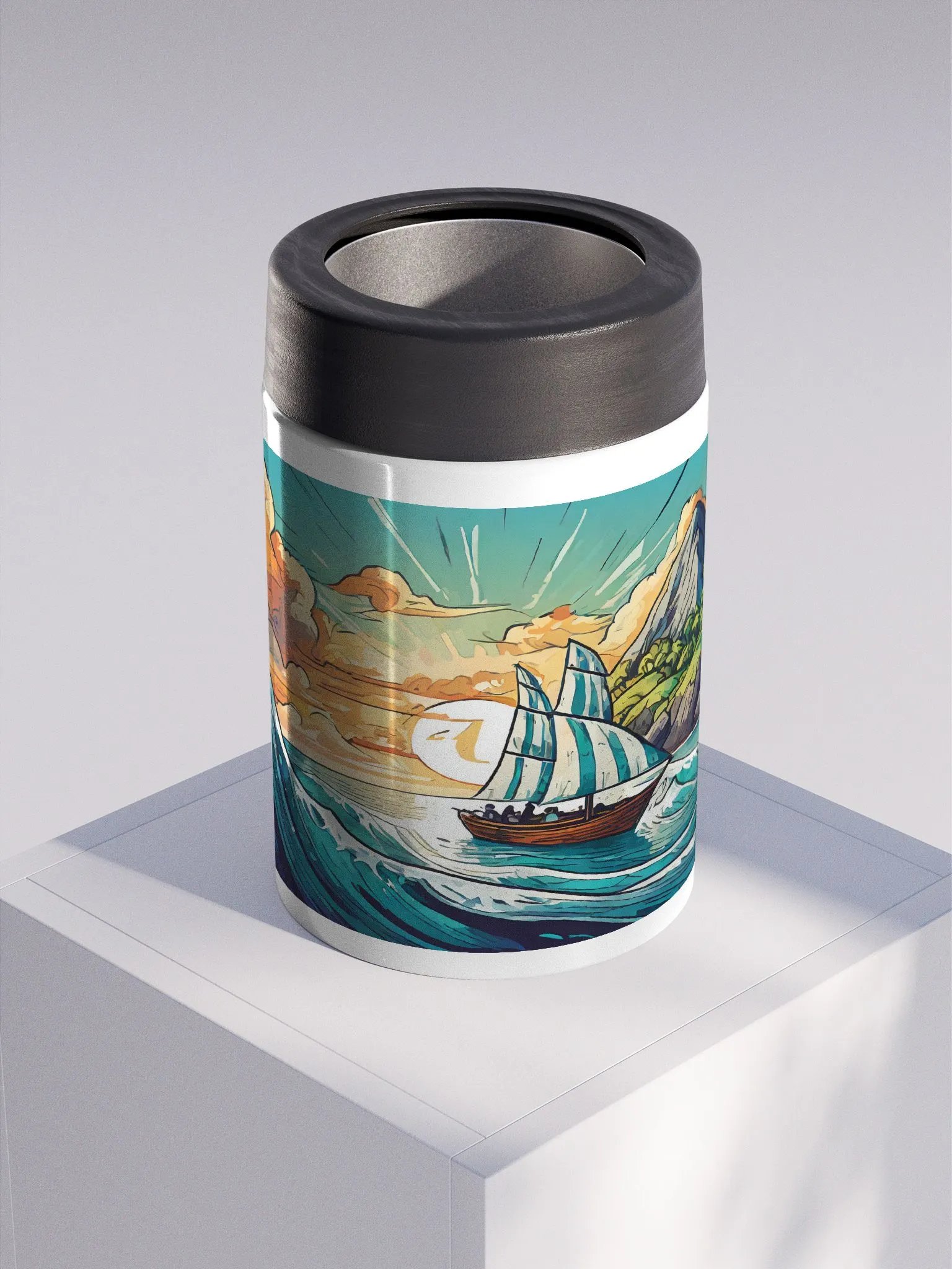 Summer Wind Charters: Island Sail Steel Beer Holder product image (3)