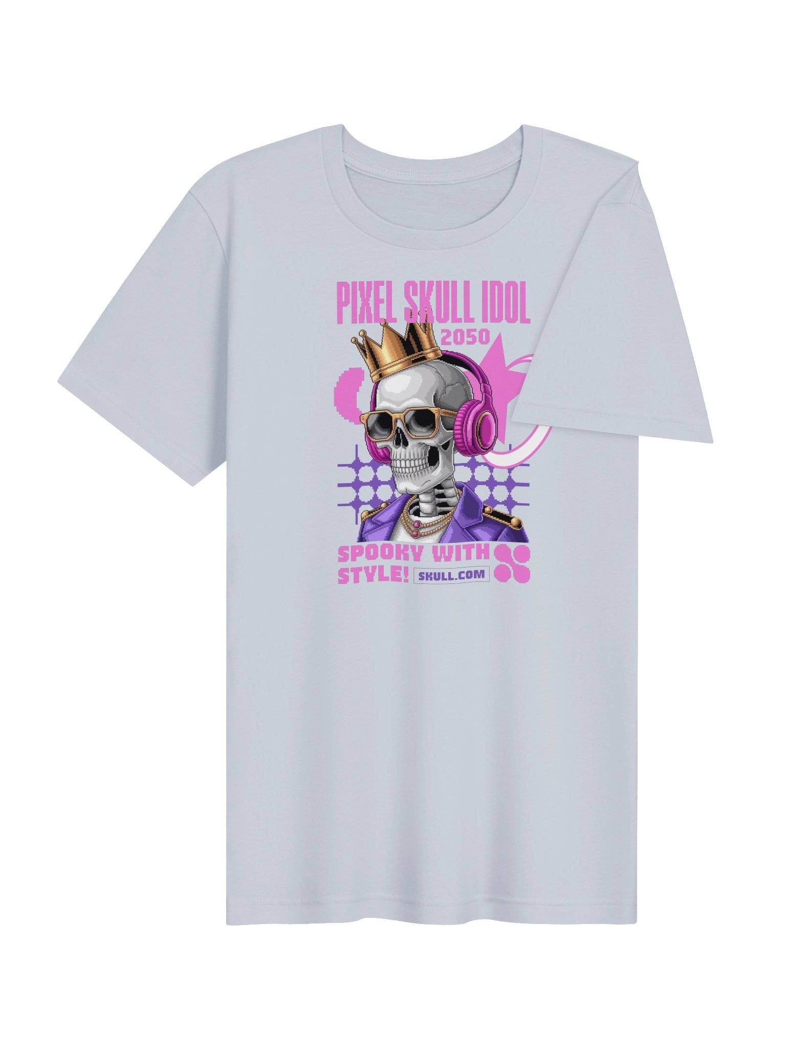 Pixel Art Gothic Fashion Skull Graphic T-Shirt product image (43)