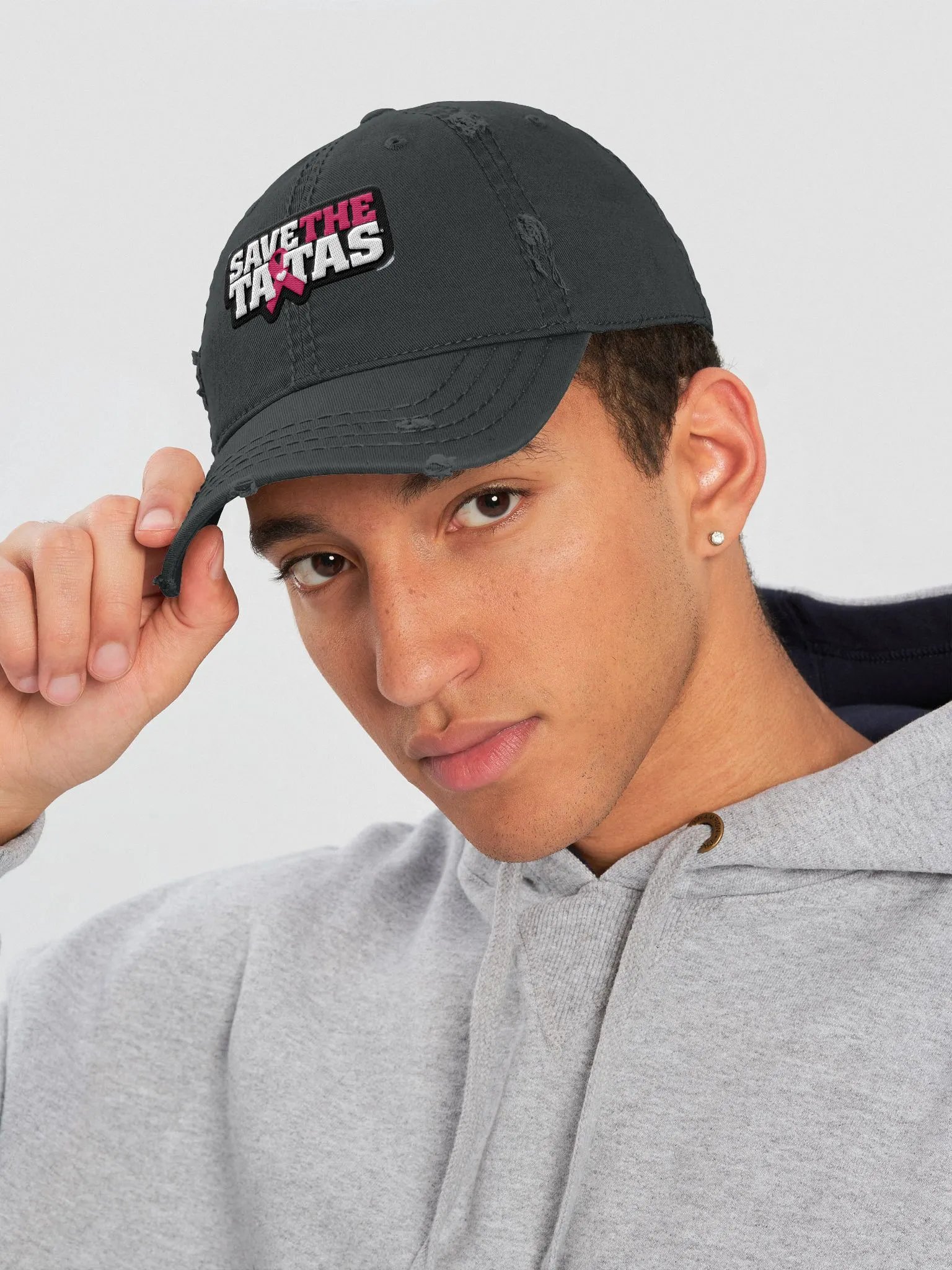 Save The Tatas Distressed Hat product image (1)