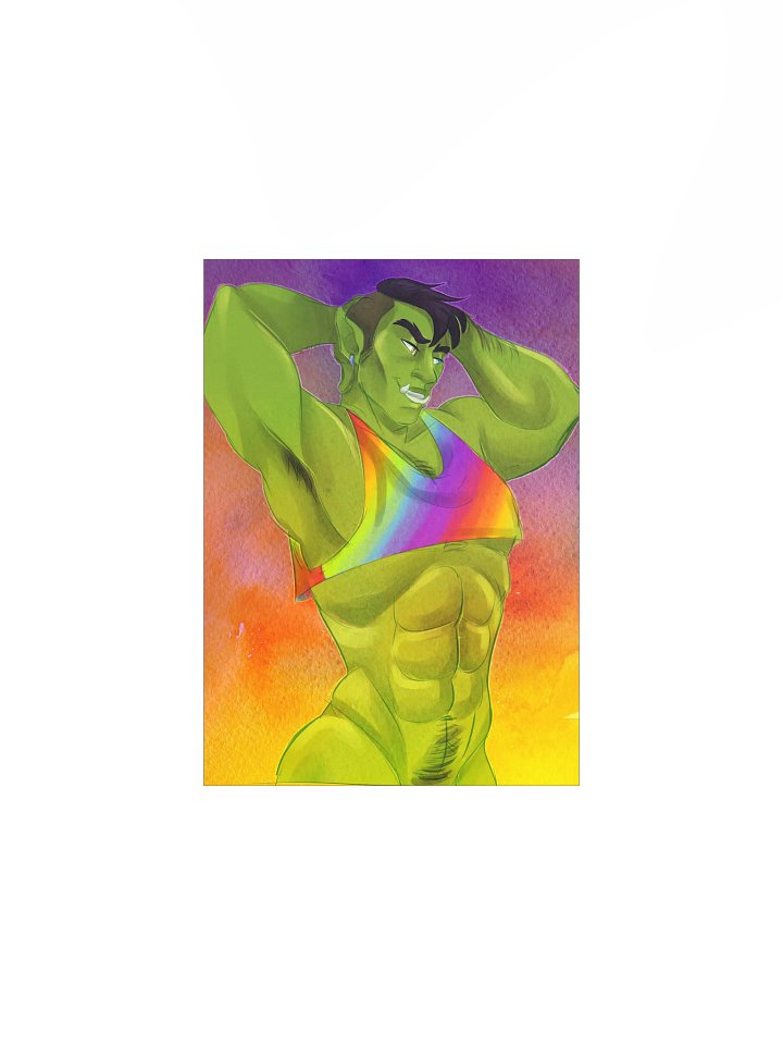 Pride Orc Bara Himbo Pinup Art Print product image (1)