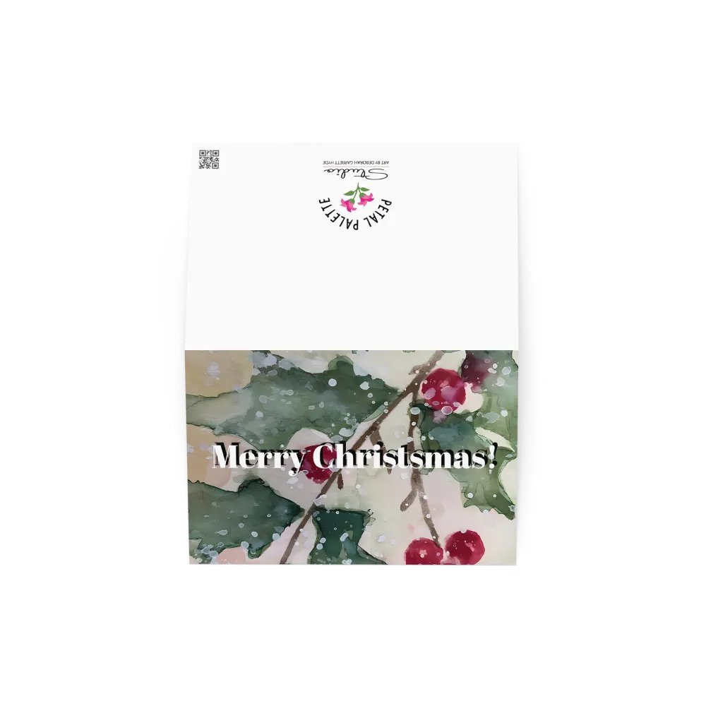 Holly Inspired Christmas Card (10 cards) product image (4)