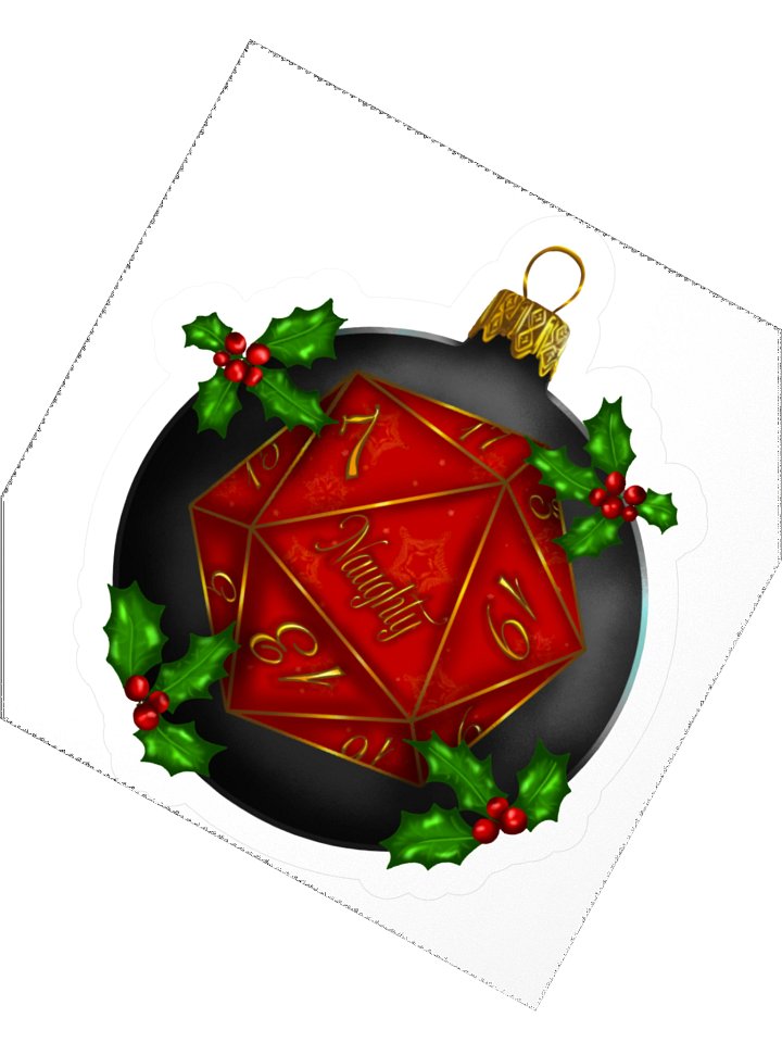 Naughty D20 Ornament Sticker product image (5)