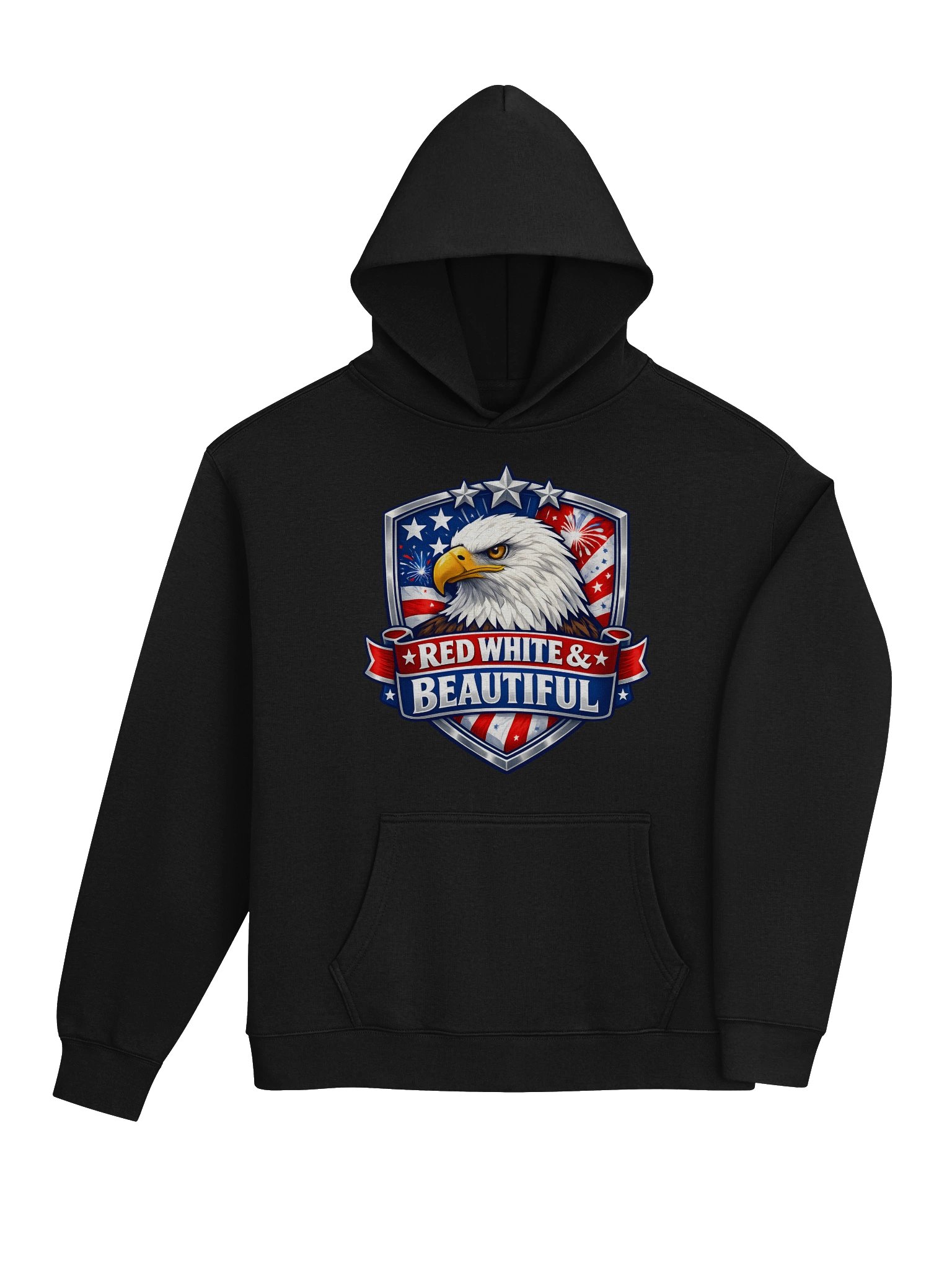 Red, White & Beautiful Eagle Hoodie product image (4)
