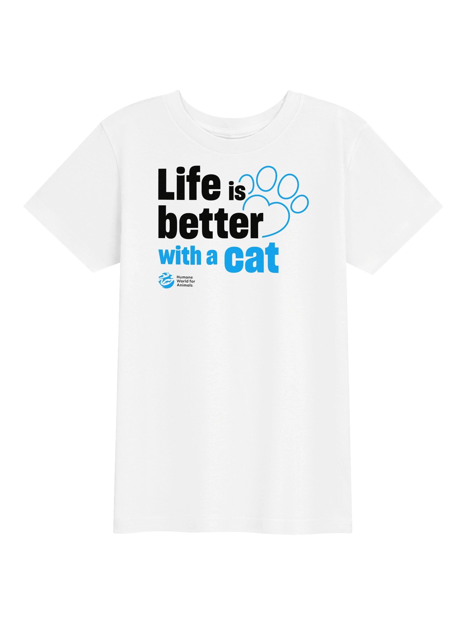 Life is better with a cat - Typographic - Kids shirt product image (1)