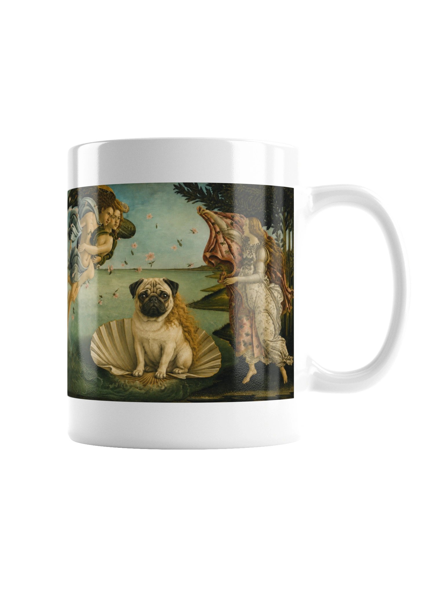 Pug The Birth of Venus Mug product image (3)