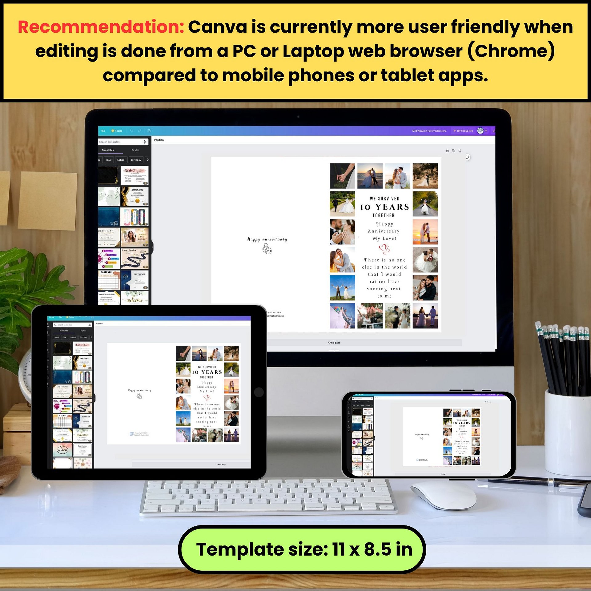 Funny Anniversary Photo Card Template product image (5)