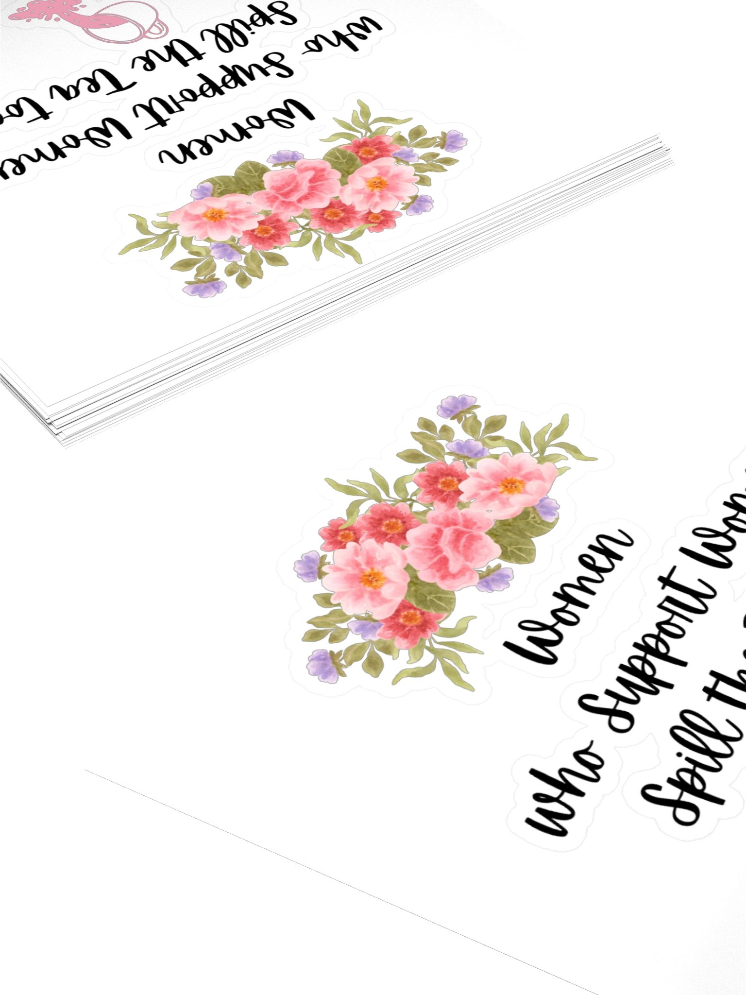 Women Supporting Women Spill the Tea Kiss Cut Sticker product image (4)