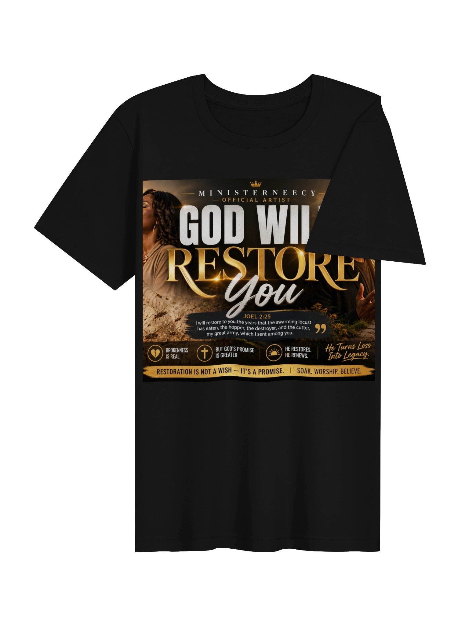 God Will Restore You Christian Worship Tee product image (4)