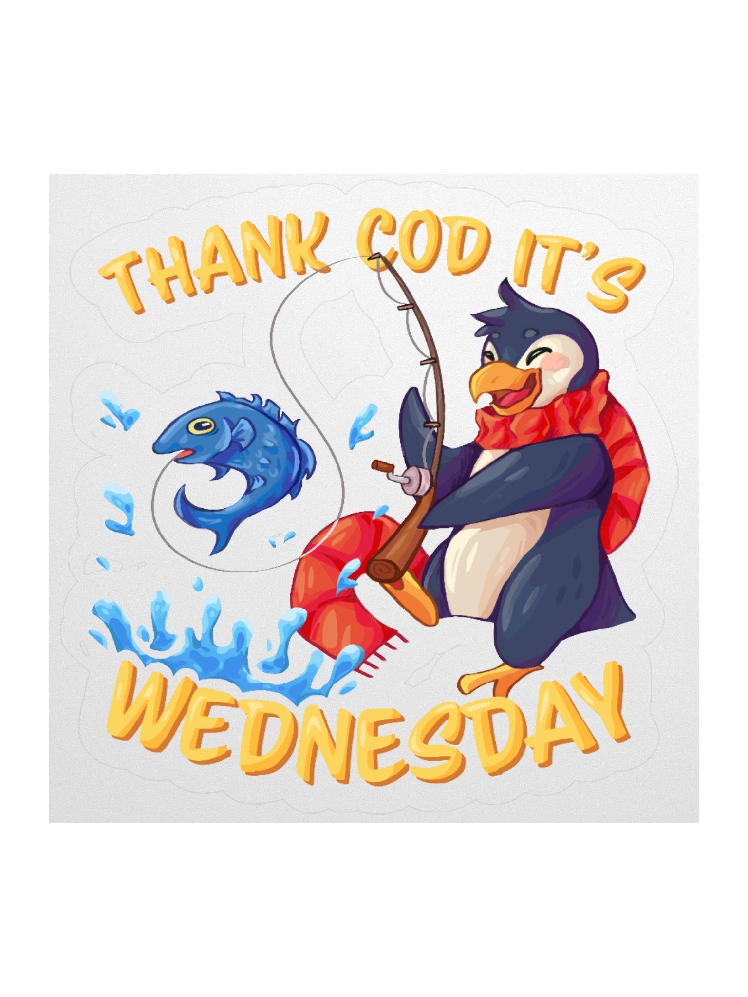 Thank Cod It's Wednesday [Sticker] product image (1)
