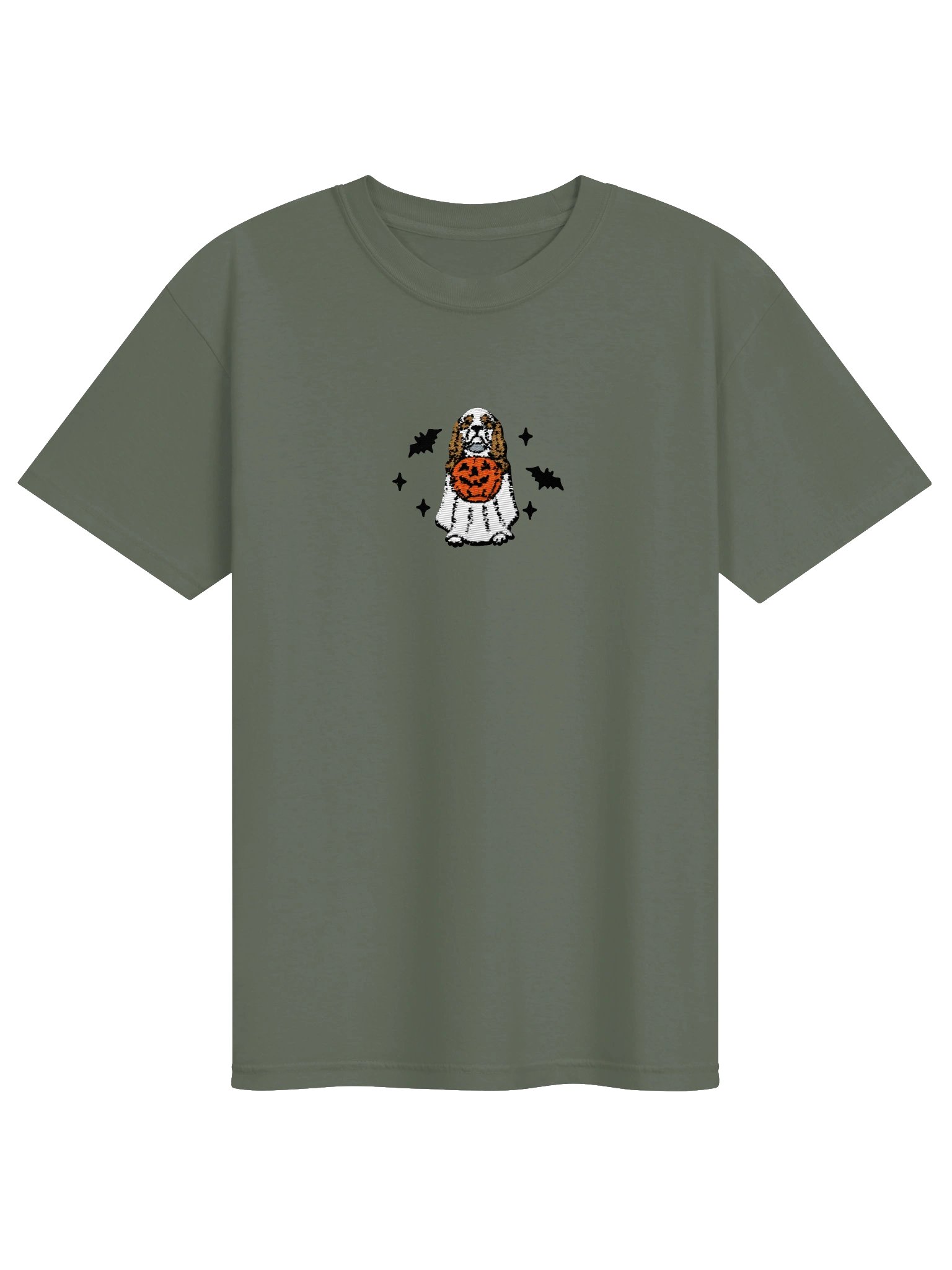 Halloween American Cocker Spaniel(Parti, Brown & White) Embroidered T-Shirt product image (9)