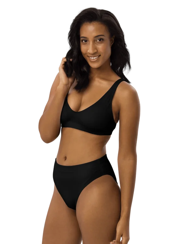 His House Womens High Waisted Bikini Set - Black product image (1)