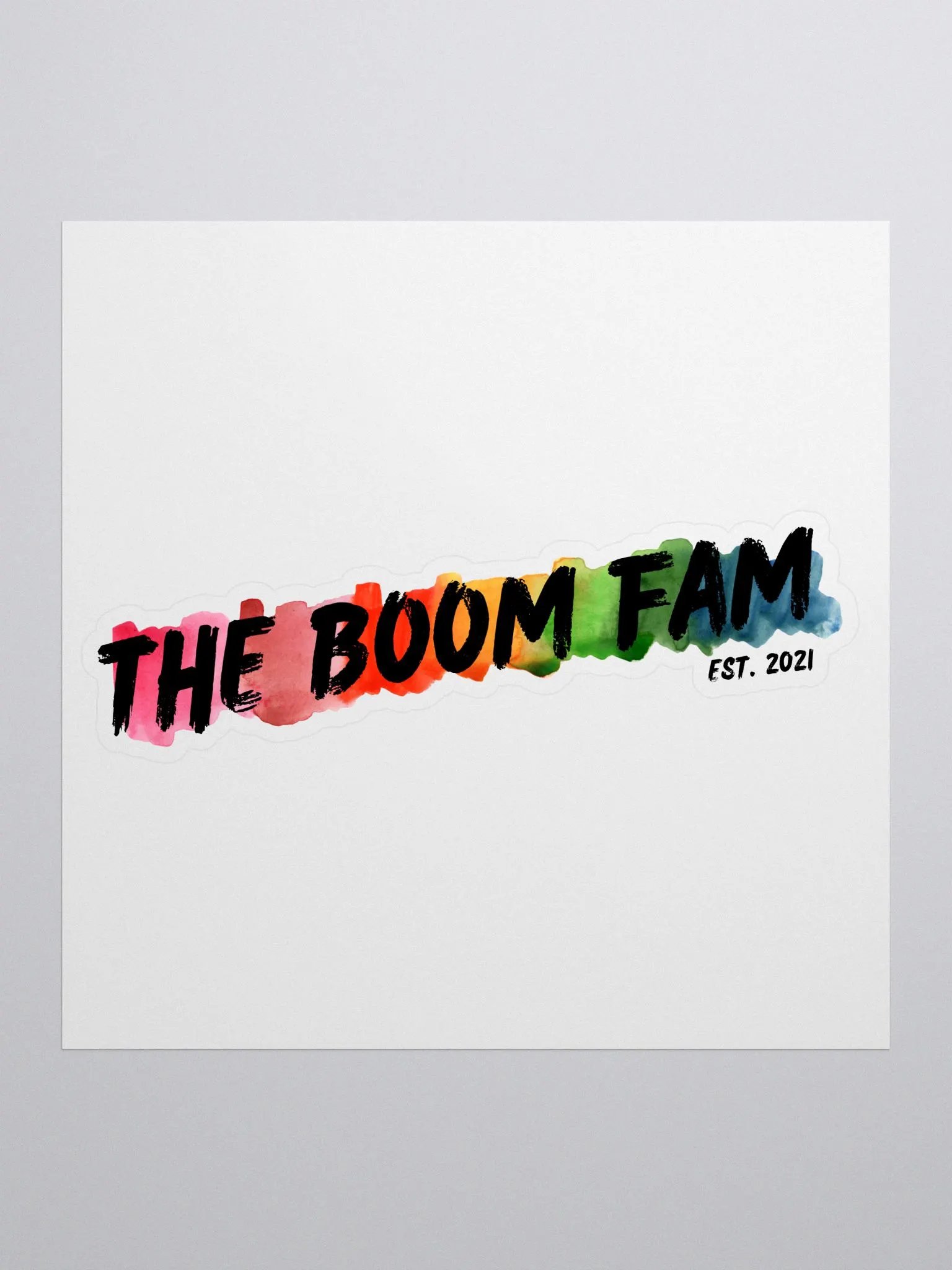 BOOM Fam Est 2021 Kiss Cut Sticker product image (1)