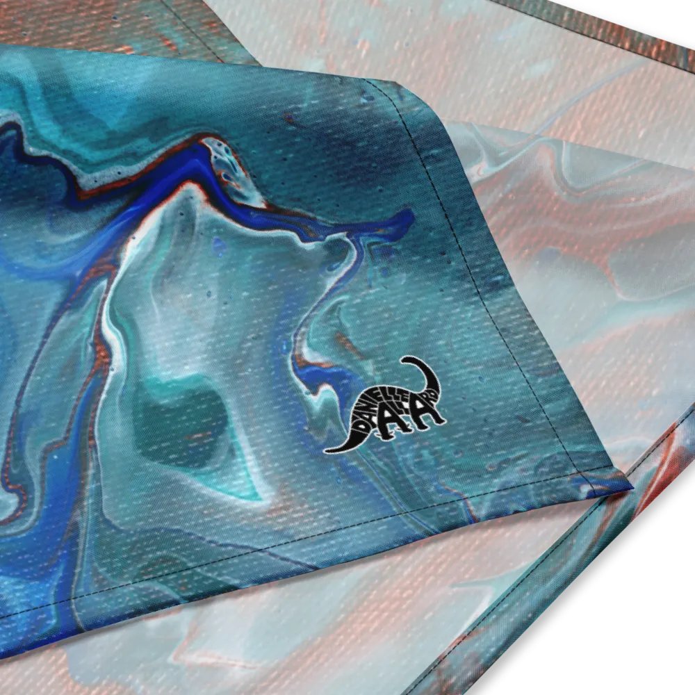 Metallic Orange Fluid Acrylic Bandana product image (3)
