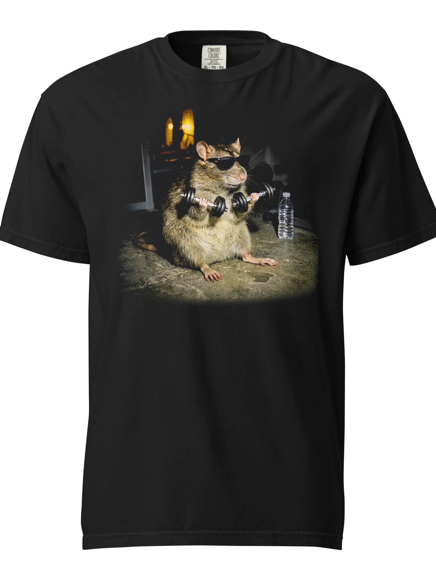 Gym Rat Shirt – Funny Weightlifting Rat Graphic Tee, Workout Meme T-Shirt, Comfort Colors Tee product image (1)