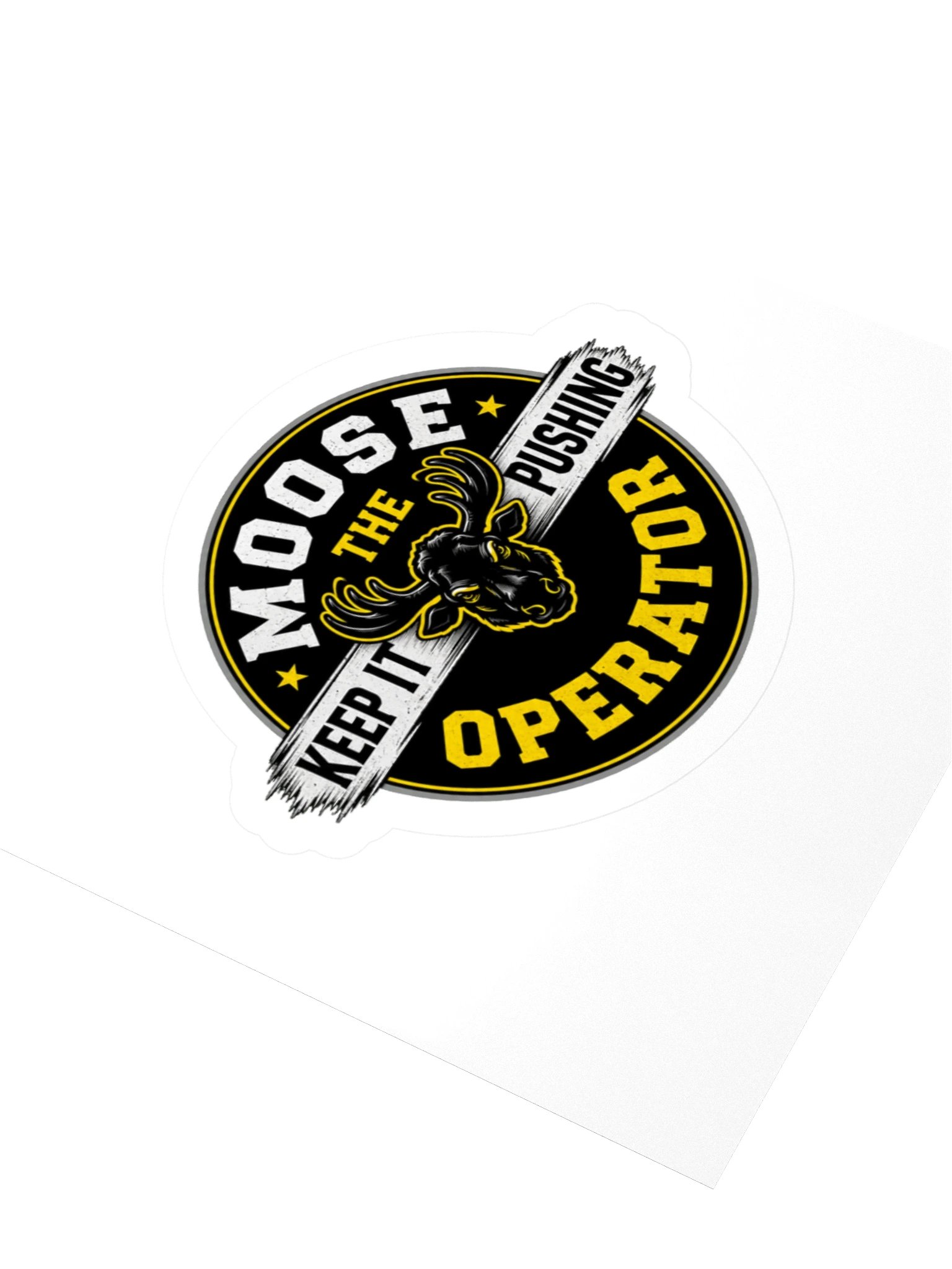 Moose Circle Sticker (Yellow) product image (3)