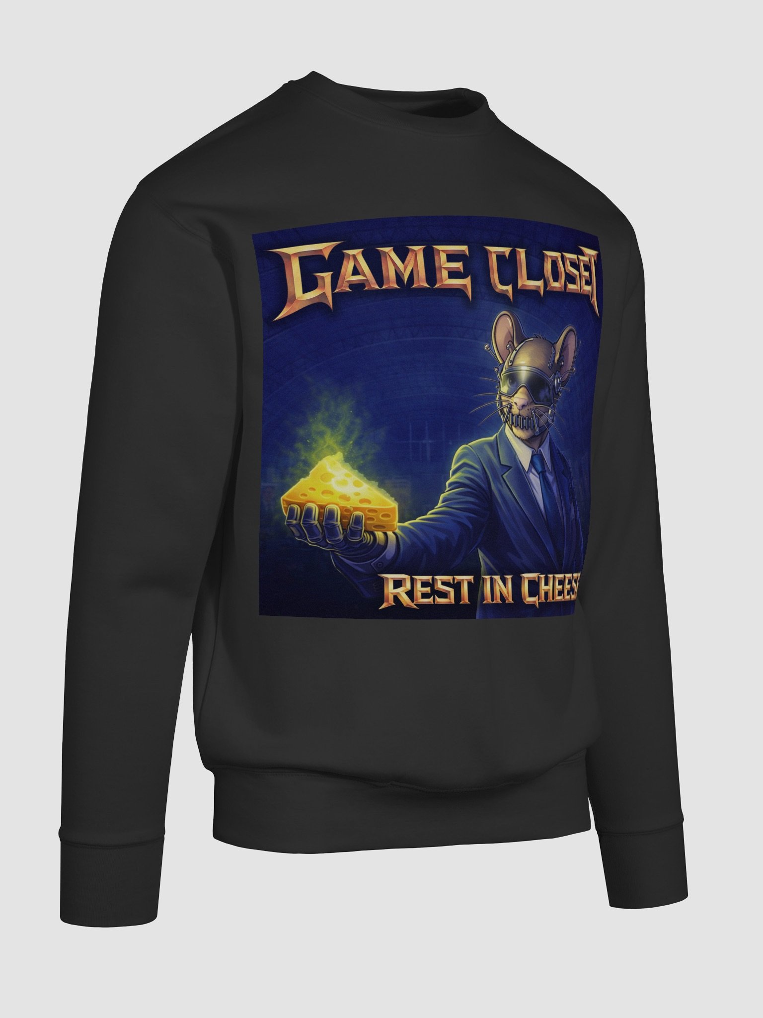 Rest In Cheese: Mic Cheesehead Boss Sweatshirt product image (10)