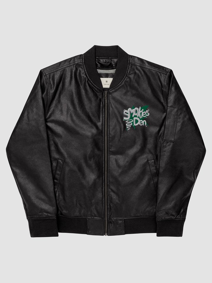 [Den] Faux Leather Bomber Jacket - Threadfast Apparel 395J -2 product image (1)