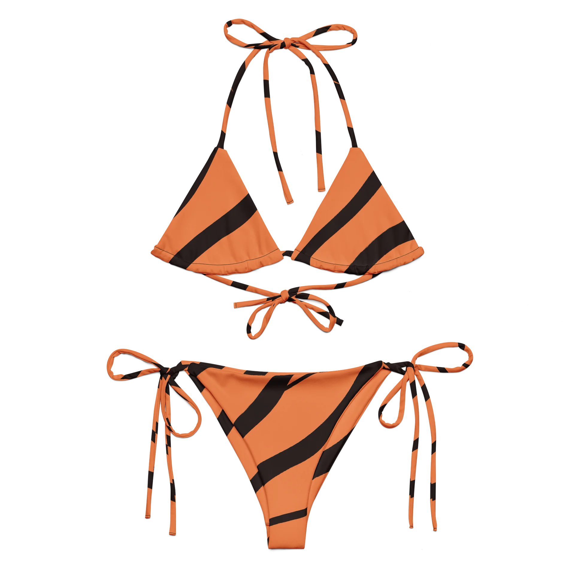 Zebra Wave Orange String Bikini product image (3)