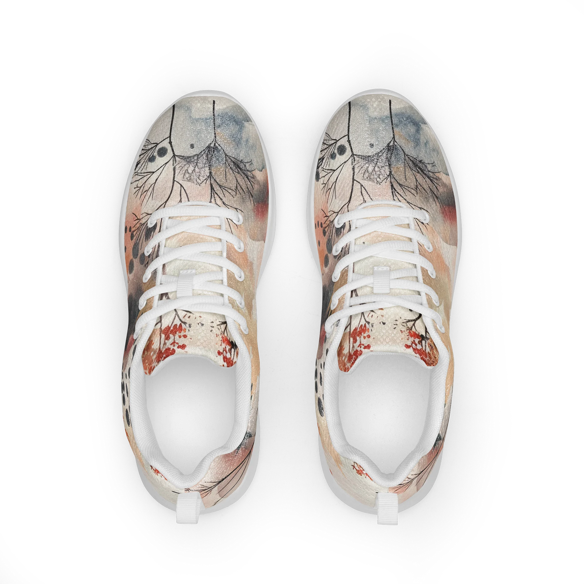 Japanese Ink Wash Art Women's Athletic Shoes | Cozy Lofi Aesthetic Sneaker product image (2)