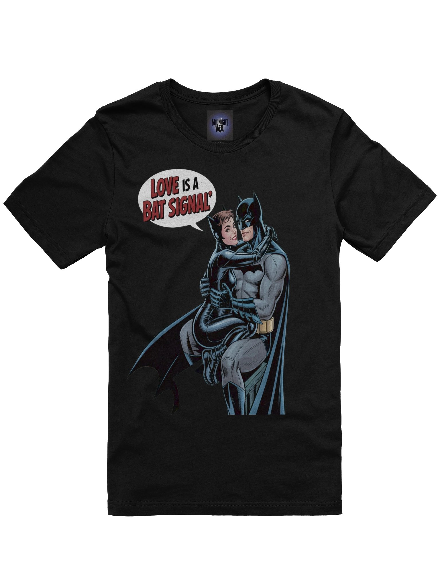 Bat Signal Bliss: Batman & Catwoman Love is a Bat Signal T-Shirt product image (3)