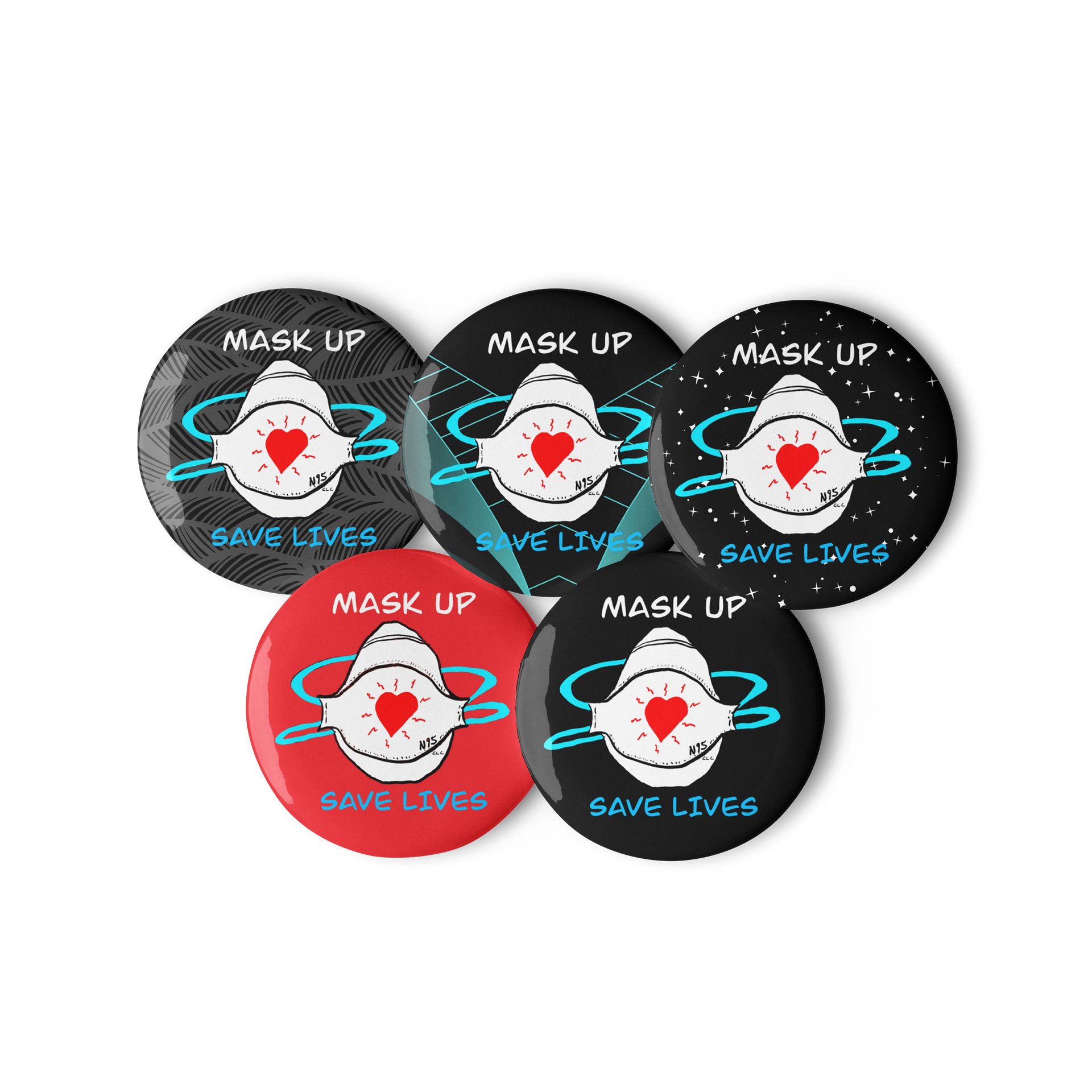 Mask Up Save Lives button product image (2)