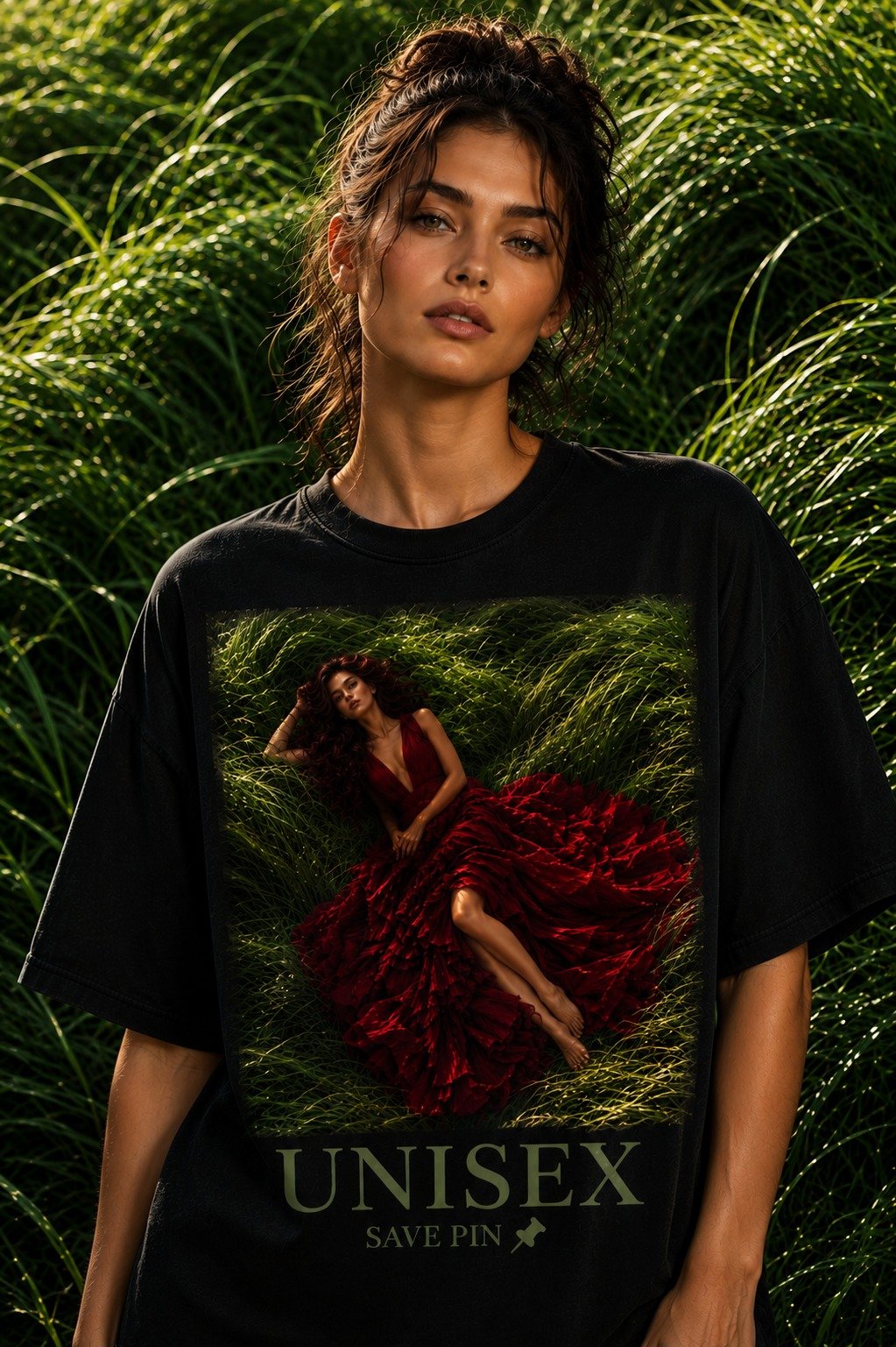 Emerald Green Crimson Gown Unisex Oversized T-Shirt | Dark Academia BookTok Gift product image (1)