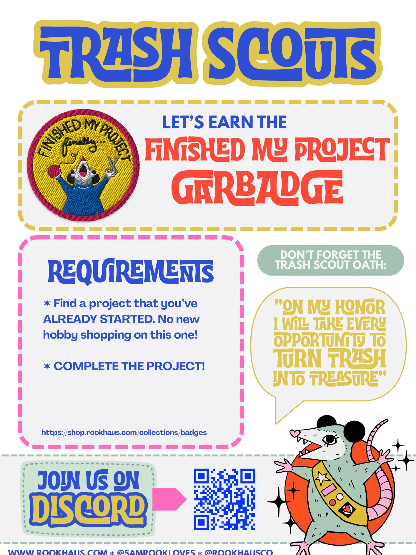 Trash Scouts GARBADGE: Finished My Project - Embroidered Badge product image (2)