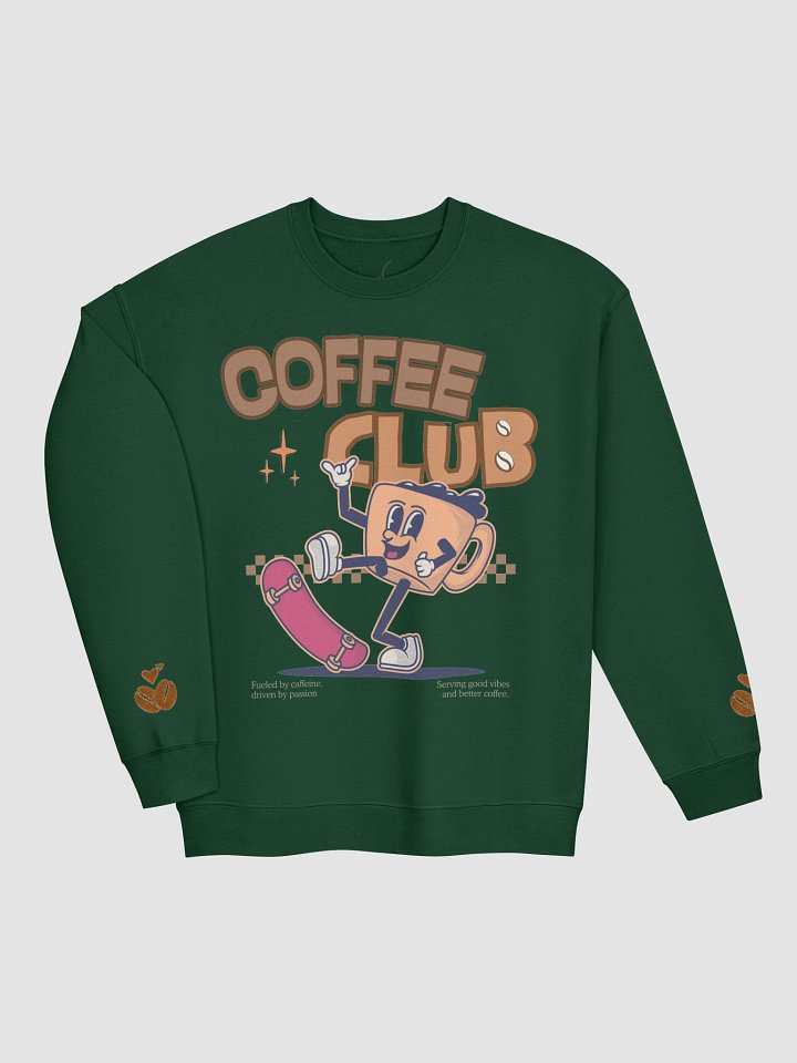 Coffee Club Skate Crewneck | Skating Coffee Crewneck Sweatshirt product image (1)