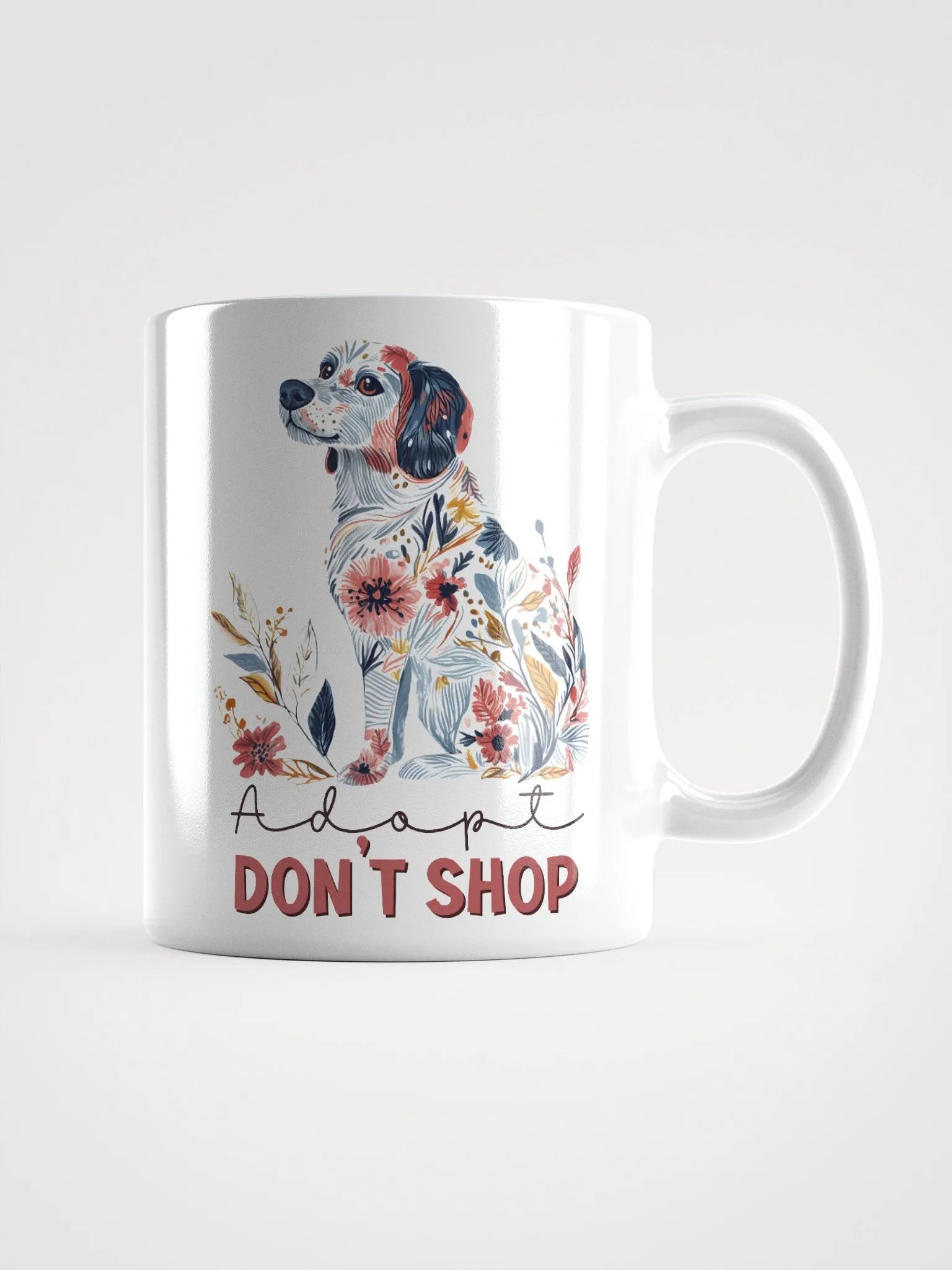 Floral Paws Dog Adoption Mug product image (1)