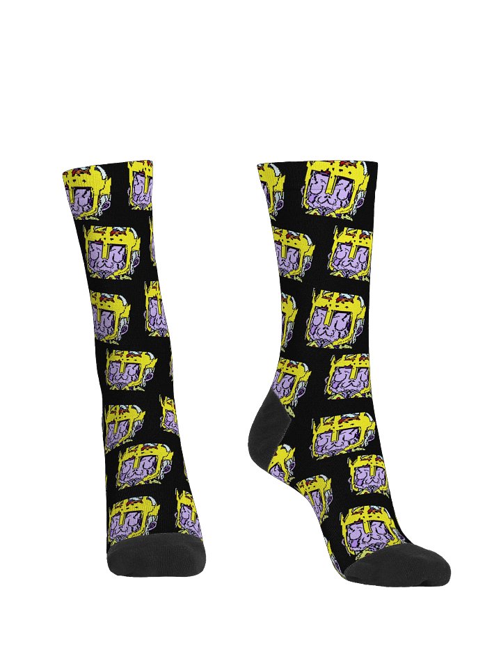 Refined 8-Bit Vecna Chibi EcoChic Crew Socks product image (2)