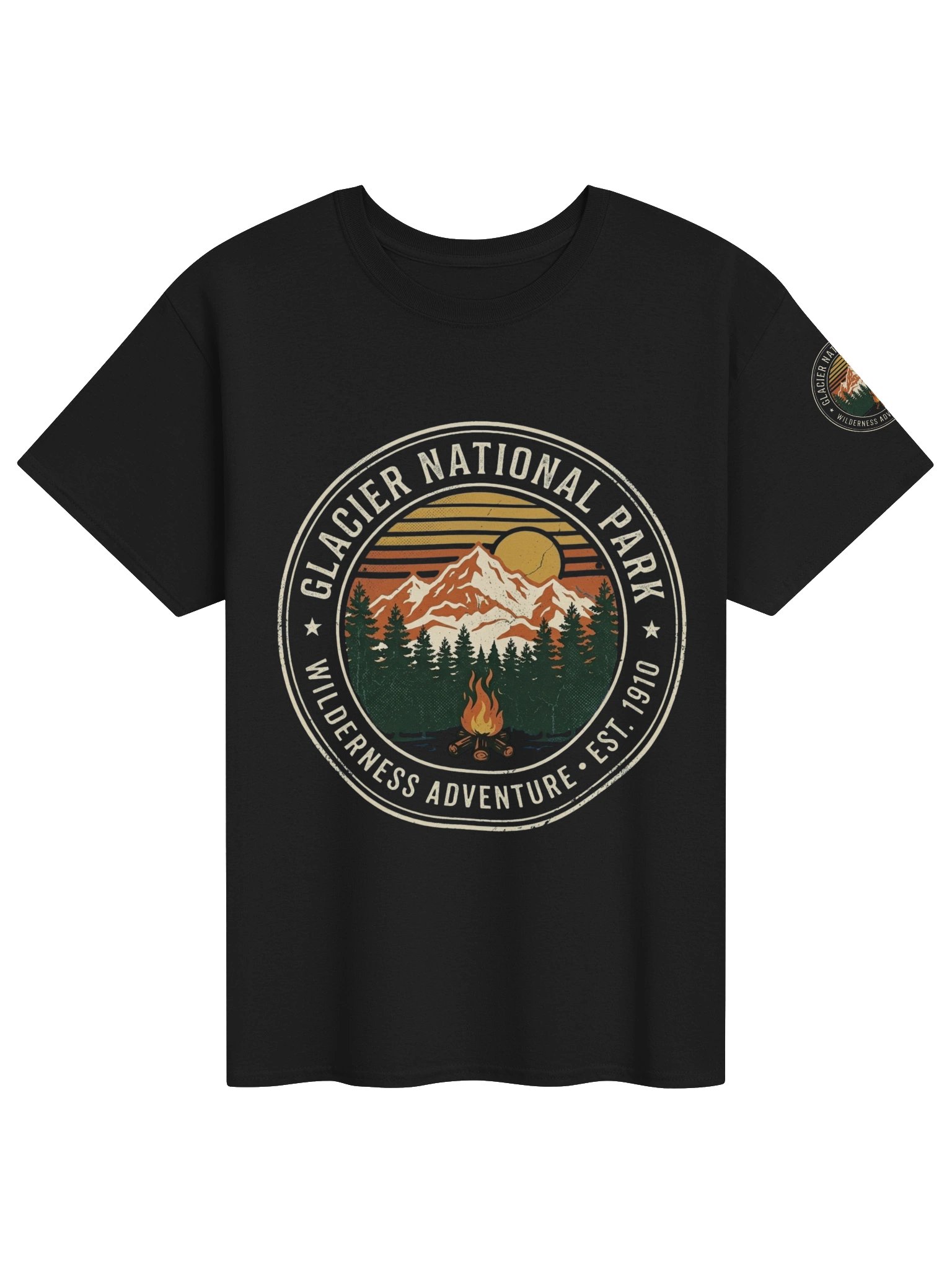 Vintage Glacier National Park Adventure T-Shirt product image (3)